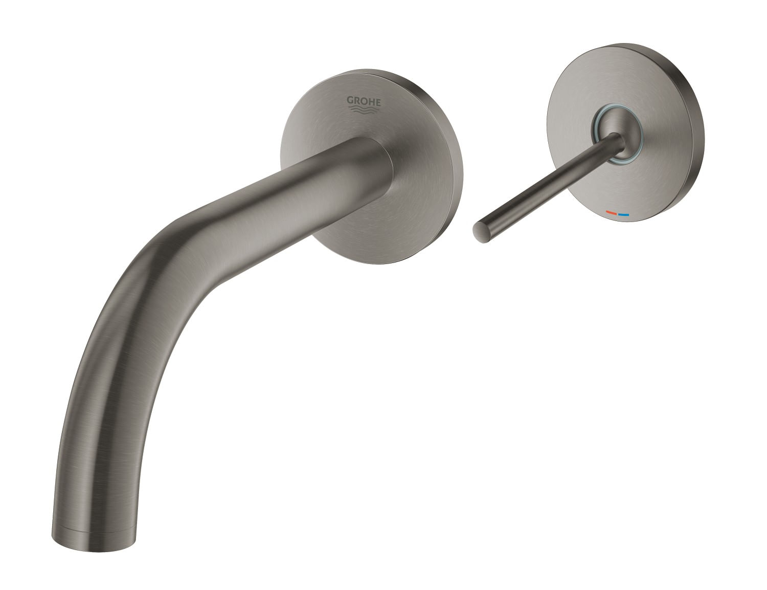 Baterie lavoar Grohe 19287AL3, Atrio, 1/2'', M, 185 mm, pe perete, monocomanda, necesita set fixare, mat, grafit — imaginea 2