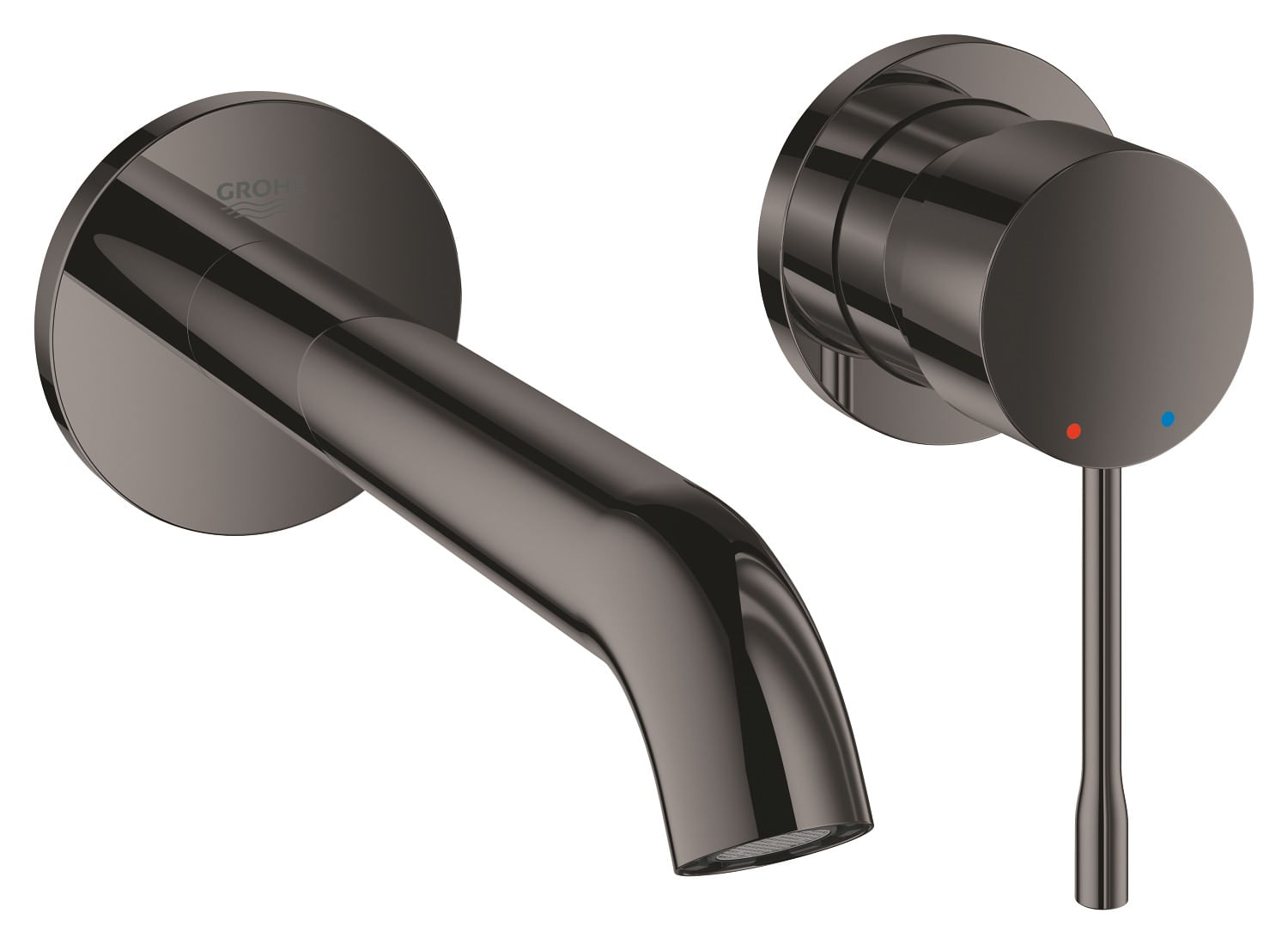 Baterie lavoar Grohe 19408A01, Essence, 1/2'', pe perete, M, 183 mm, necesita valva, lucios, grafit — imaginea 2