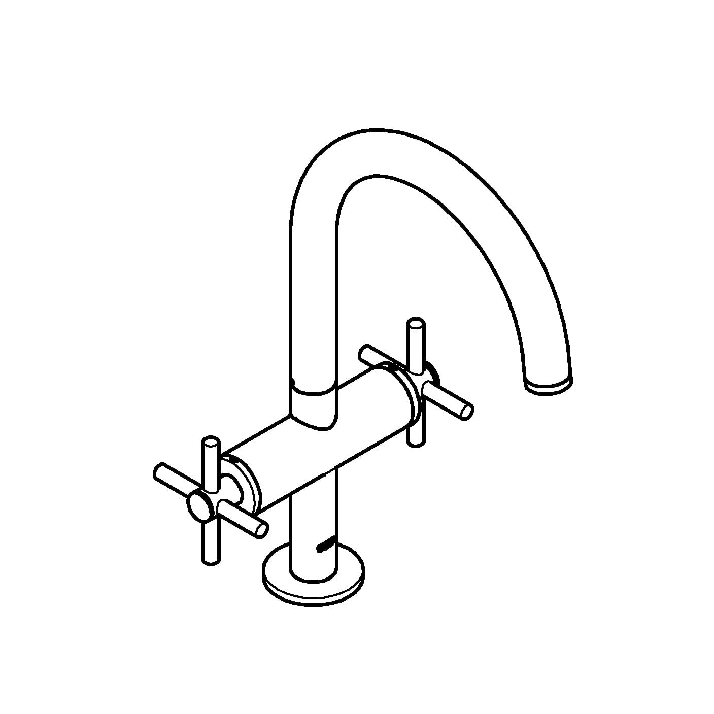 Baterie lavoar Grohe 21019AL3, Atrio, 3/8'', L, 303 mm, ventil, lucios, grafit — imaginea 2