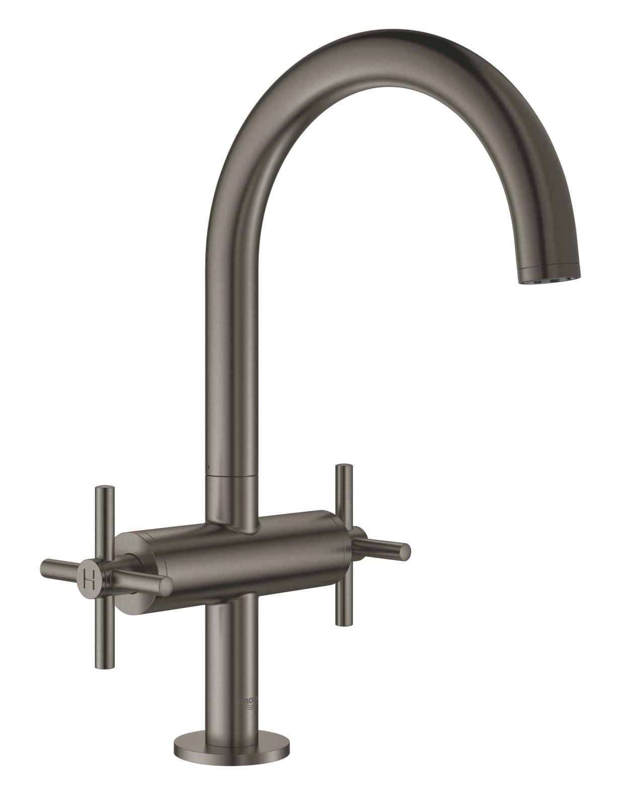 Baterie lavoar Grohe 21019AL3, Atrio, 3/8'', L, 303 mm, ventil, lucios, grafit — imaginea 3