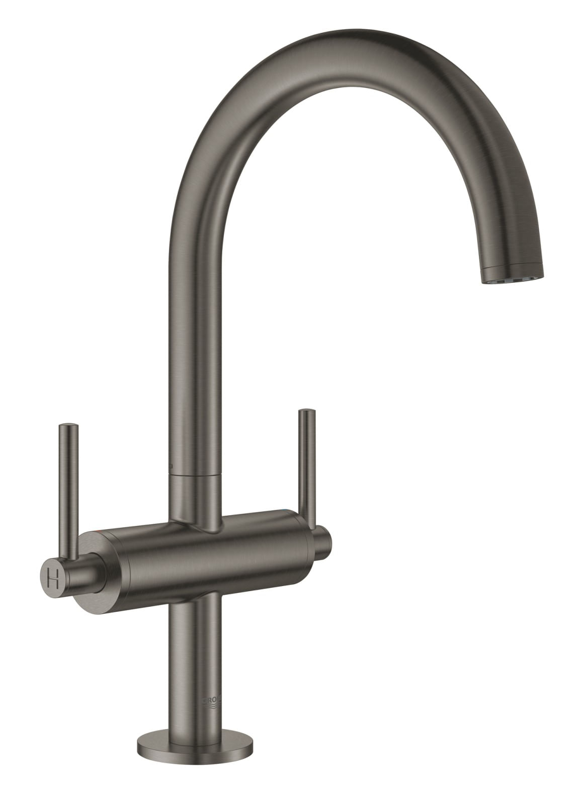 Baterie lavoar Grohe 21022AL3, Atrio, 3/8'', L, 303 mm, ventil, mat, grafit — imaginea 2