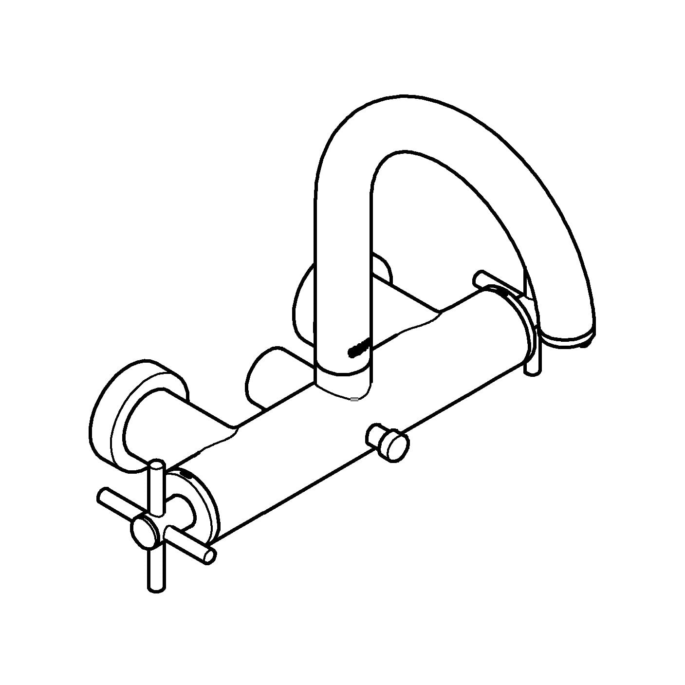 Baterie cada Grohe 25010al3, Atrio, aparenta, dubla comanda, diverter, mat, grafit — imaginea 3