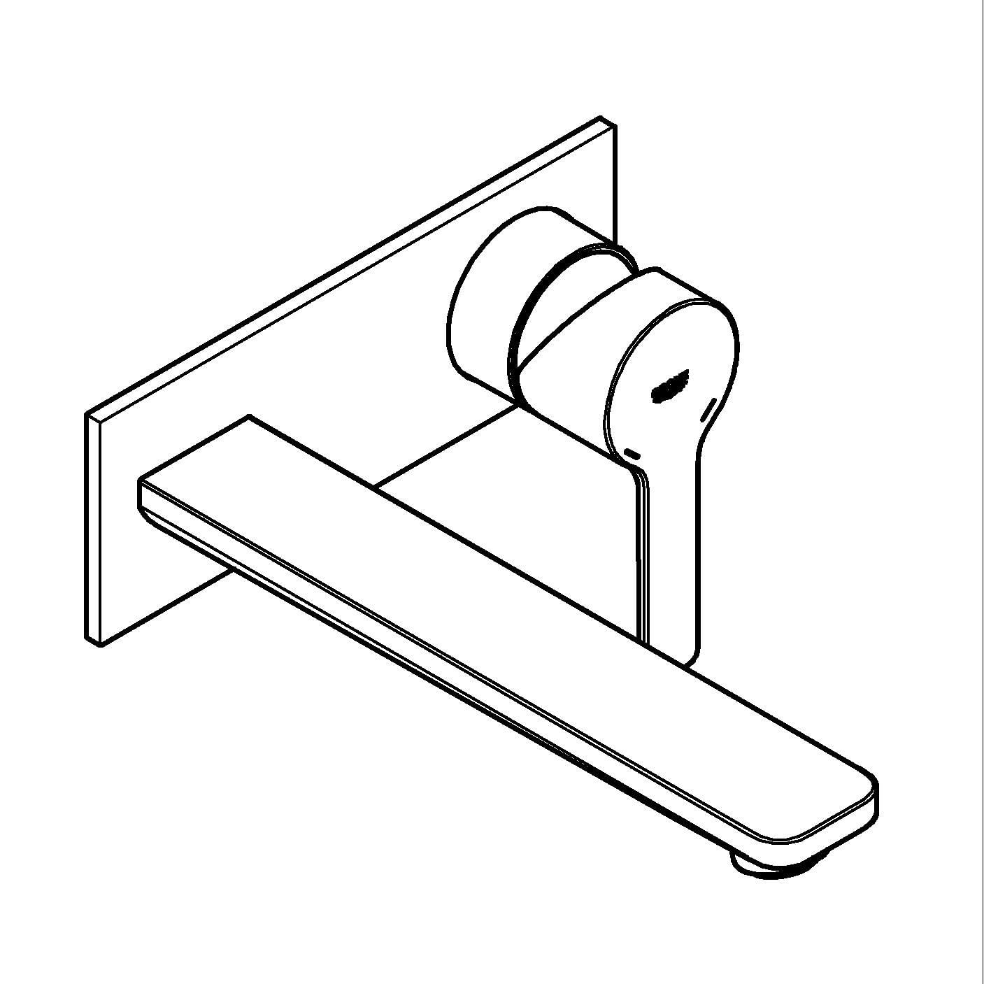 Baterie lavoar Grohe 23444GN1, Lineare, pe perete, 207 mm, necesita valva, mat, auriu — imaginea 3