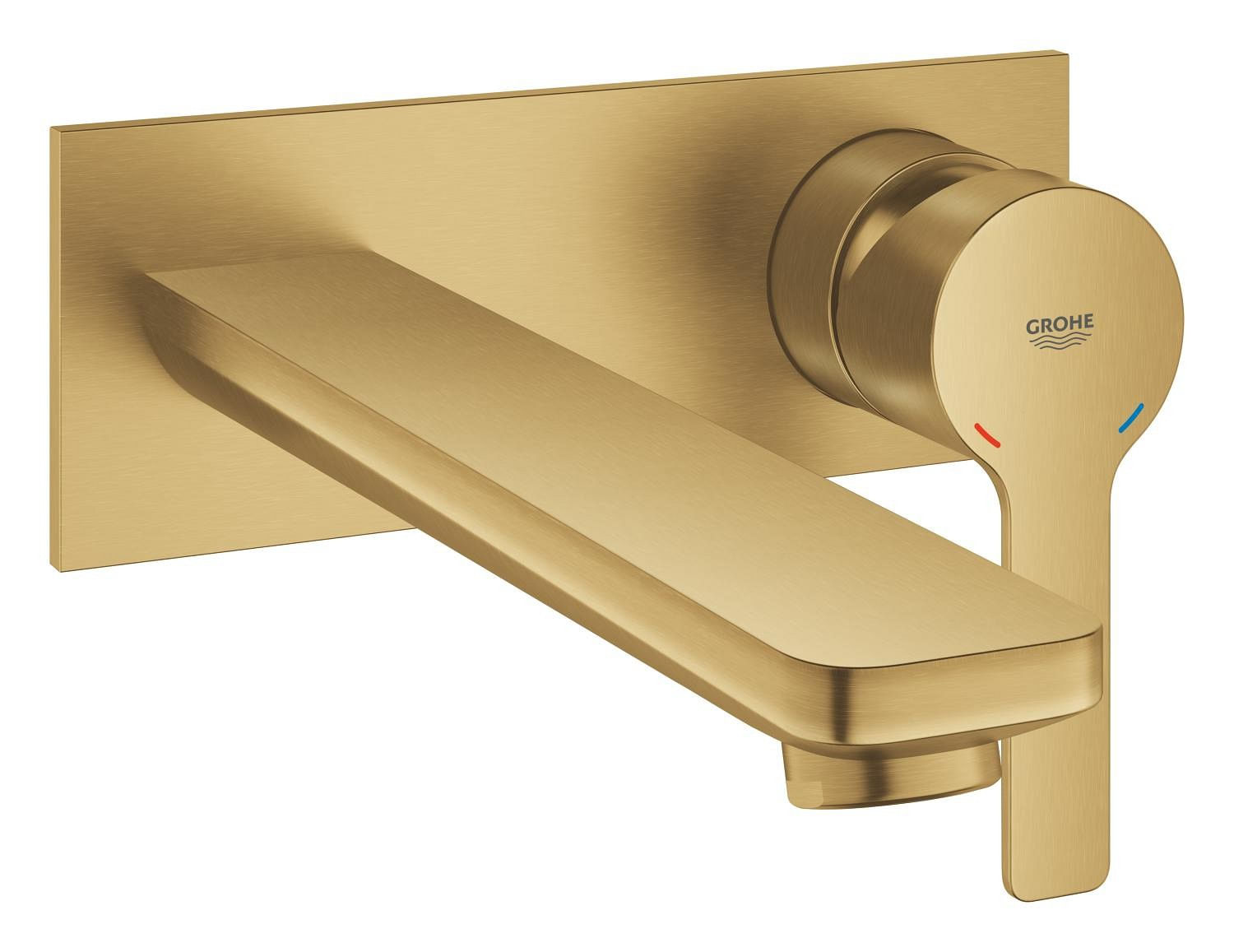 Baterie lavoar Grohe 23444GN1, Lineare, pe perete, 207 mm, necesita valva, mat, auriu — imaginea 7