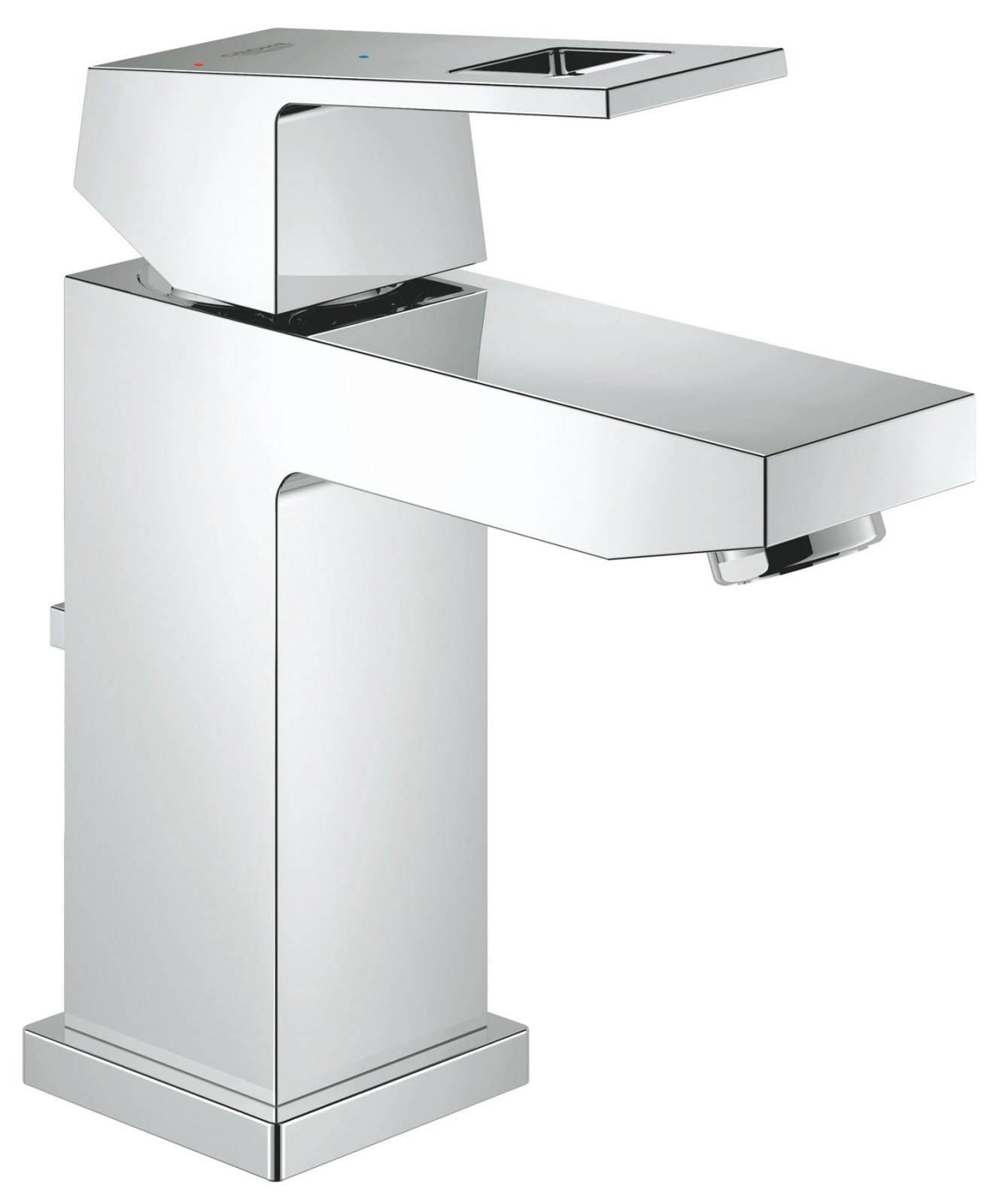 Baterie lavoar Grohe 2339000E, Eurocube, S, 157 mm, ECO, ventil, crom — imaginea 3