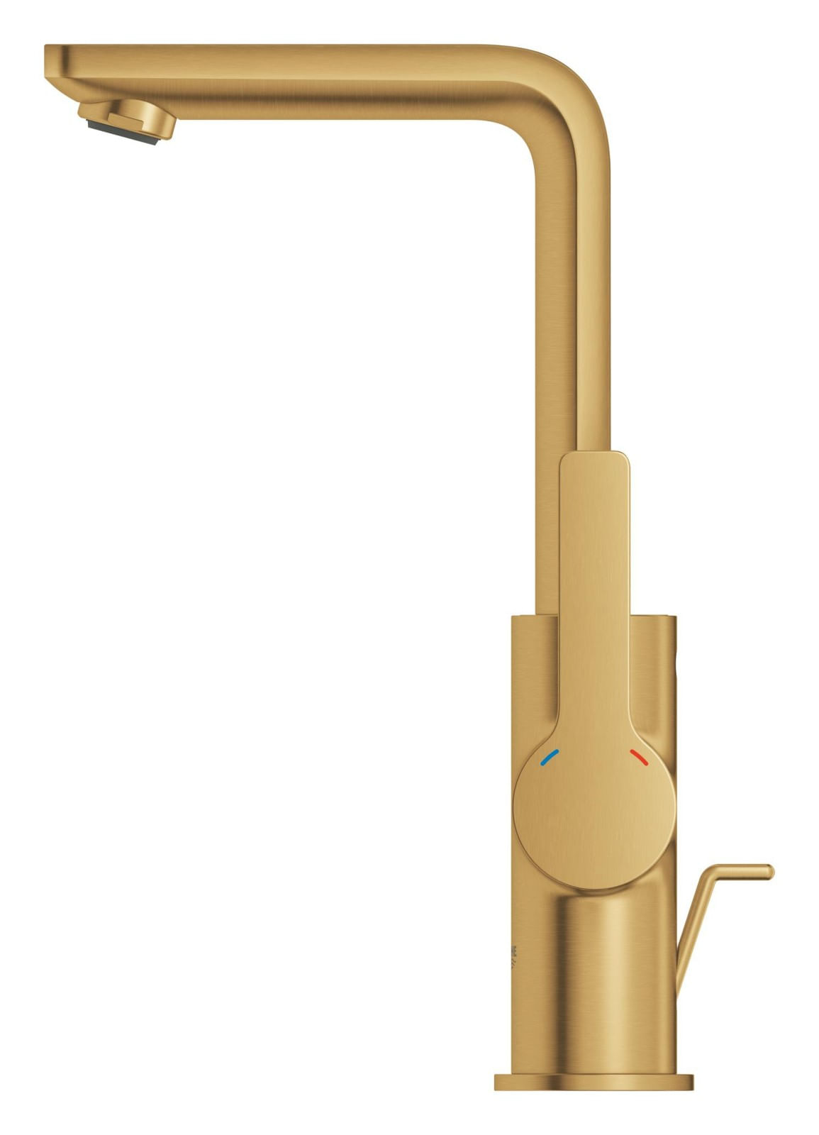 Baterie lavoar Grohe 23296GN1, Lineare, L, 252 mm, ventil, mat, auriu — imaginea 3