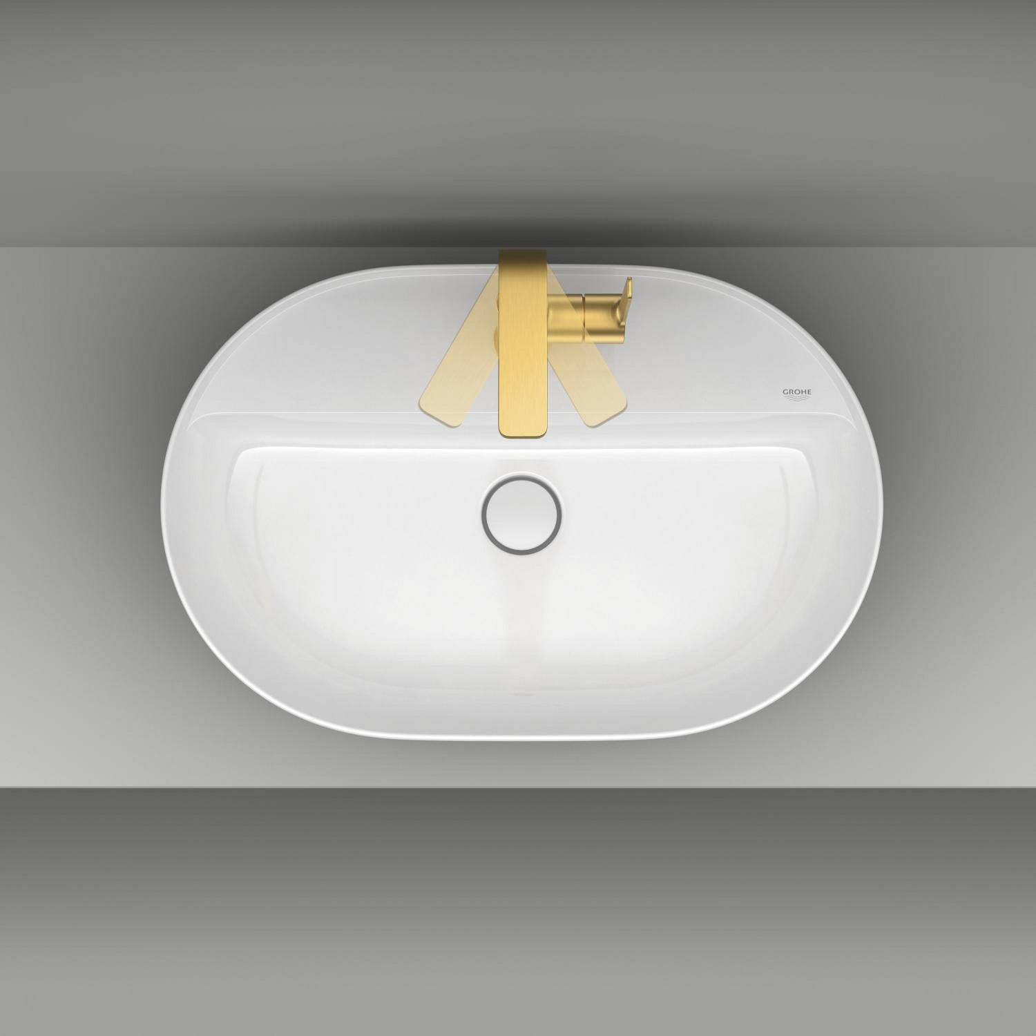 Baterie lavoar Grohe 23296GN1, Lineare, L, 252 mm, ventil, mat, auriu — imaginea 6