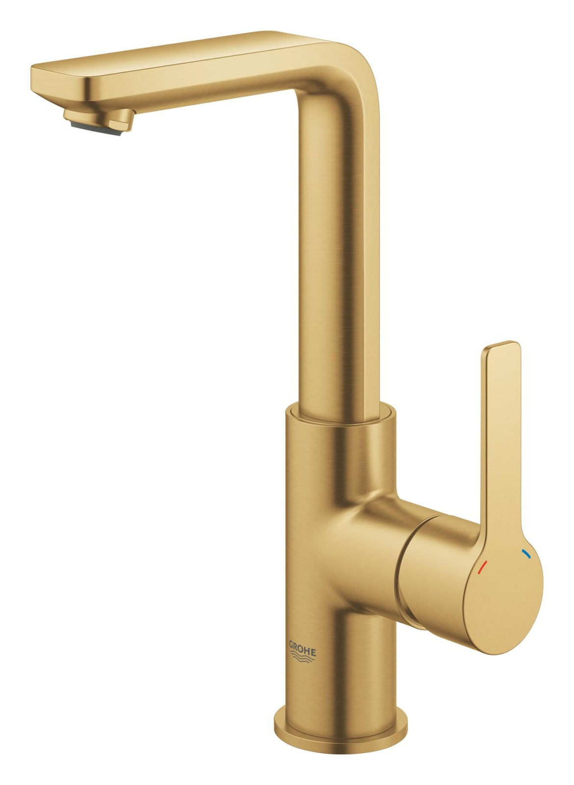 Baterie lavoar Grohe 23296GN1, Lineare, L, 252 mm, ventil, mat, auriu — imaginea 13