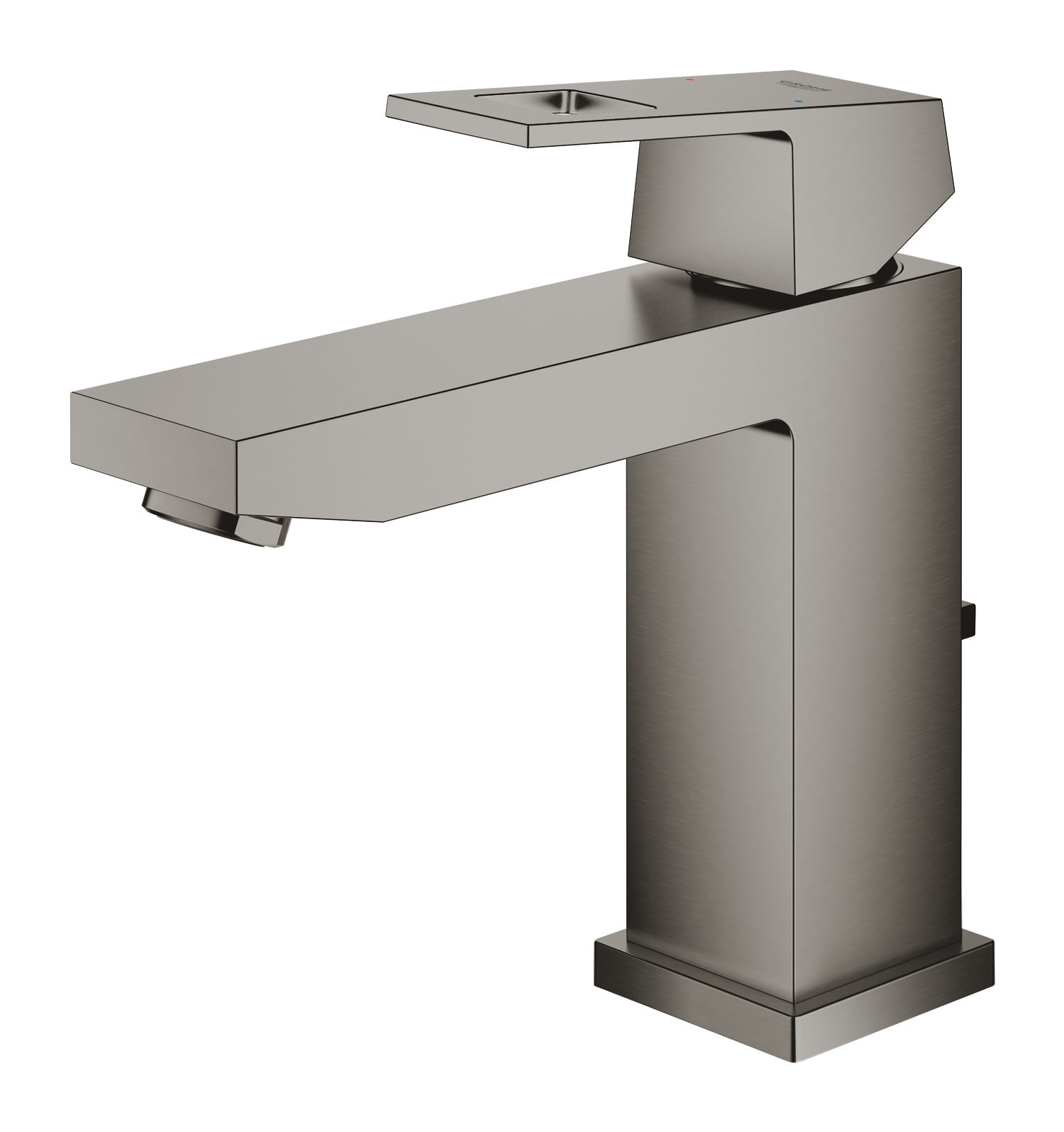 Baterie lavoar Grohe 23445AL0, Eurocube, 3/8'', marimea M, ventil cu tija, mat, grafit — imaginea 2