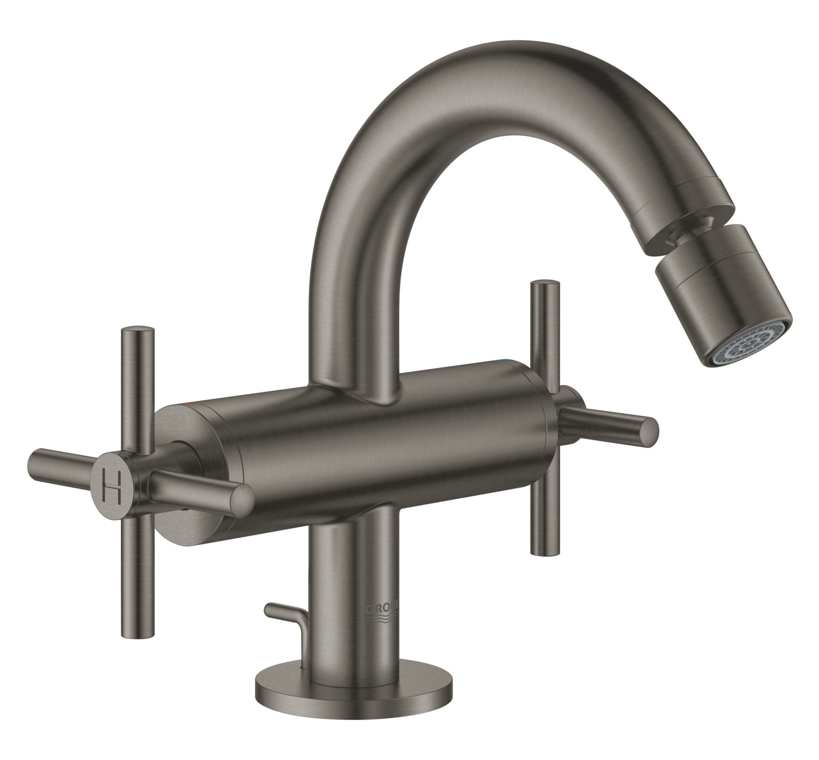Baterie bideu Grohe 24027al3, Atrio, 3/8'', M, ventil, 167 mm, mat, grafit — imaginea 2