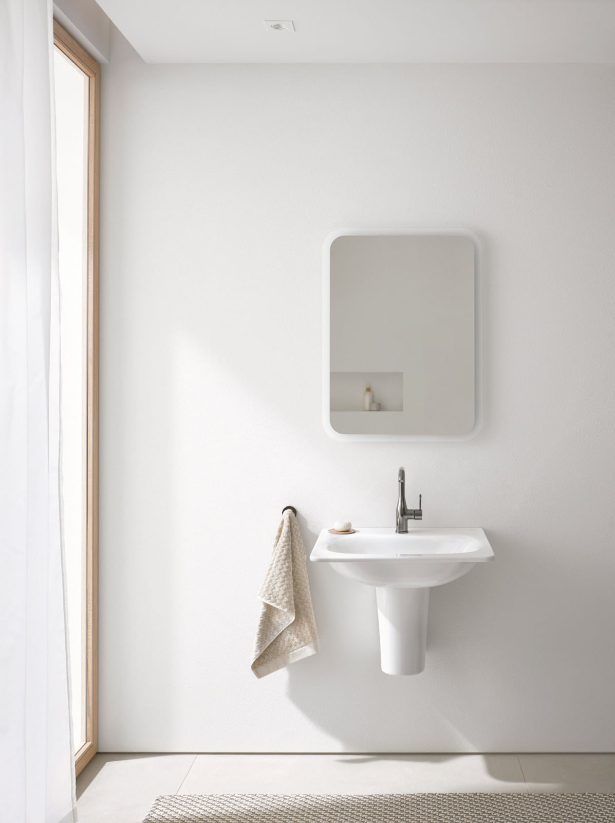 Baterie lavoar Grohe 24174A01, Essence, 3/8'', L, 244 mm, ventil, lucios, grafit — imaginea 5