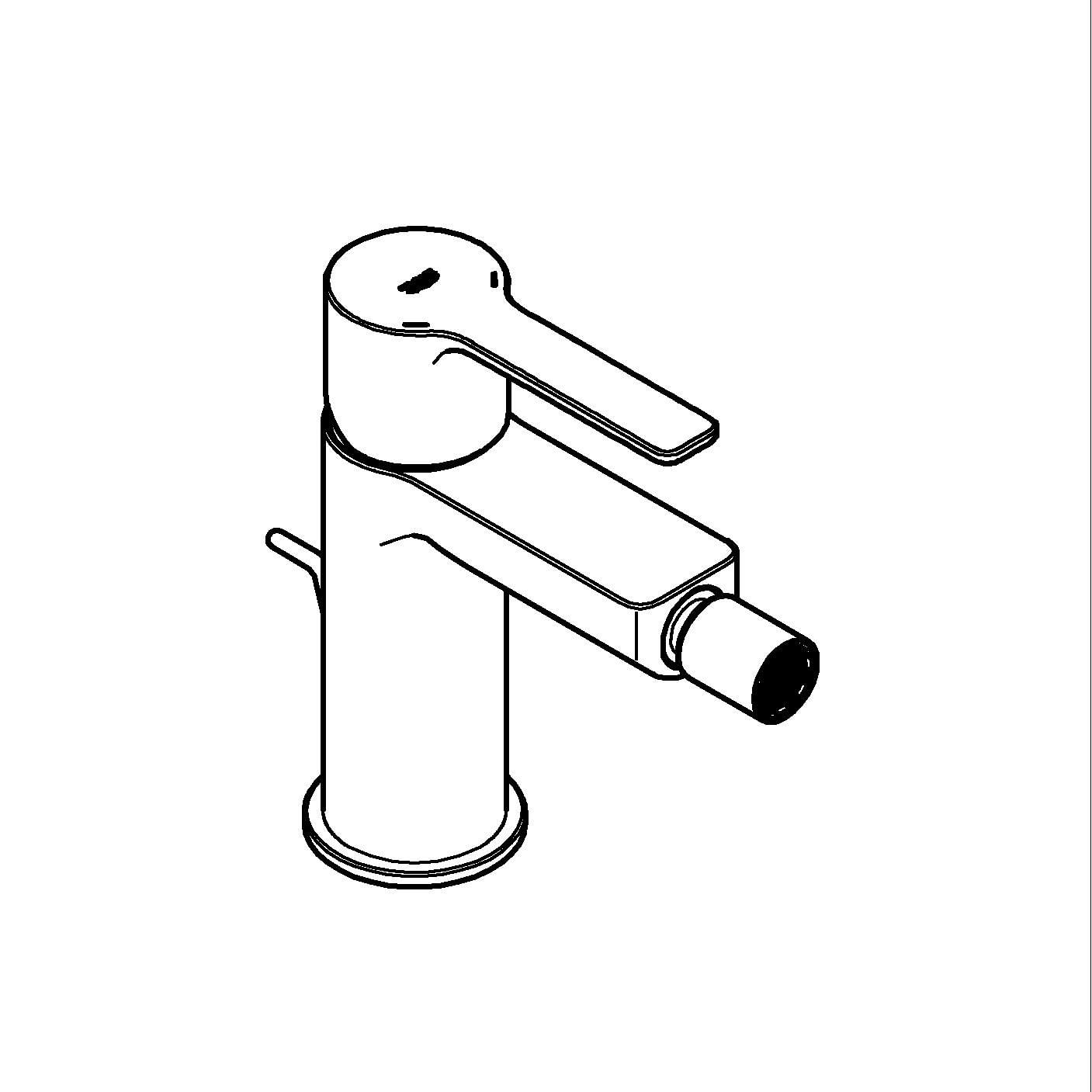 Baterie bideu Grohe 33848GN1, Lineare, S, 145 mm, ventil, mat, auriu — imaginea 4