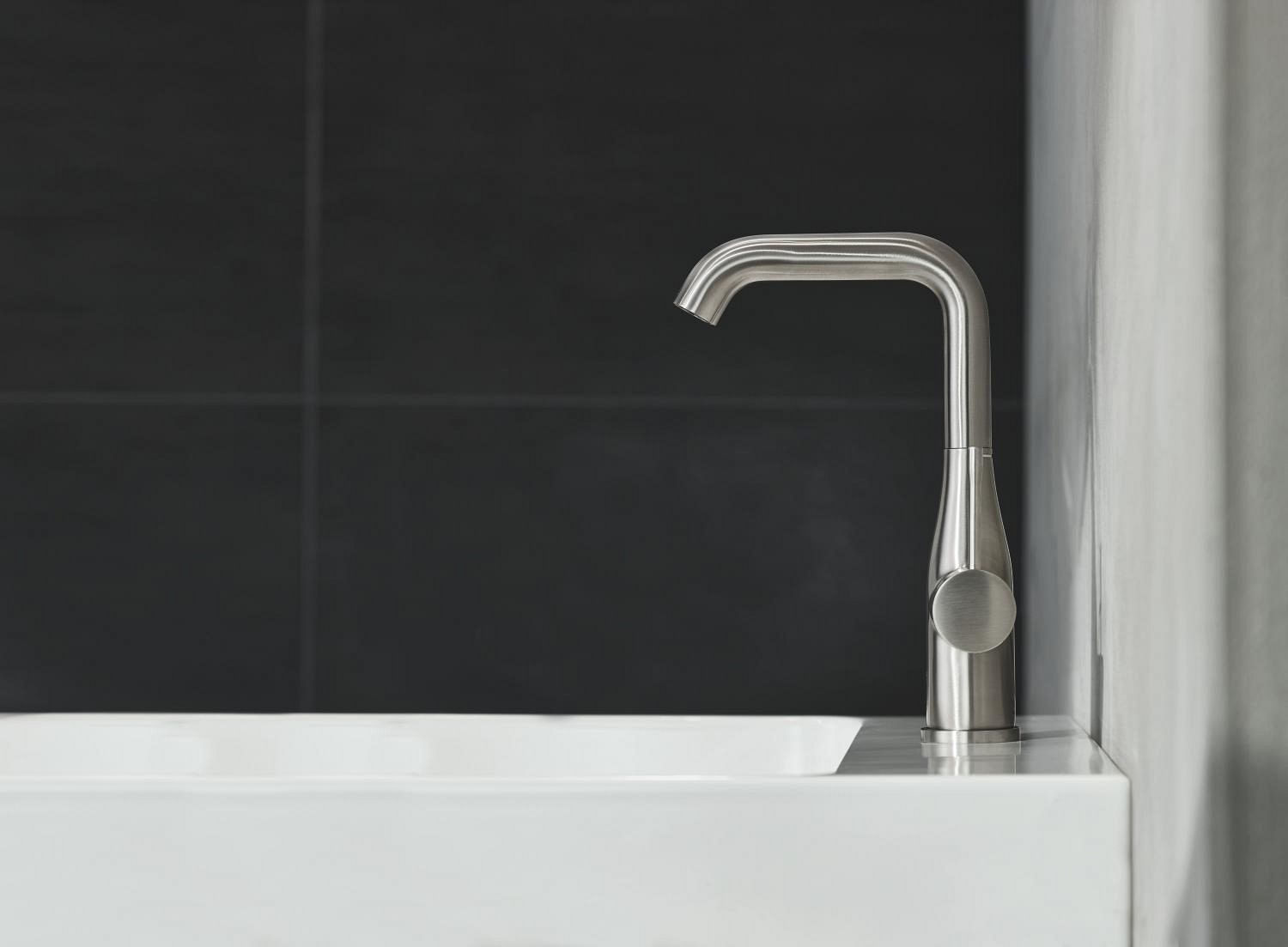 Baterie lavoar Grohe 24174DC1, Essence, L, 244 mm, ventil, mat, otel satinat — imaginea 6