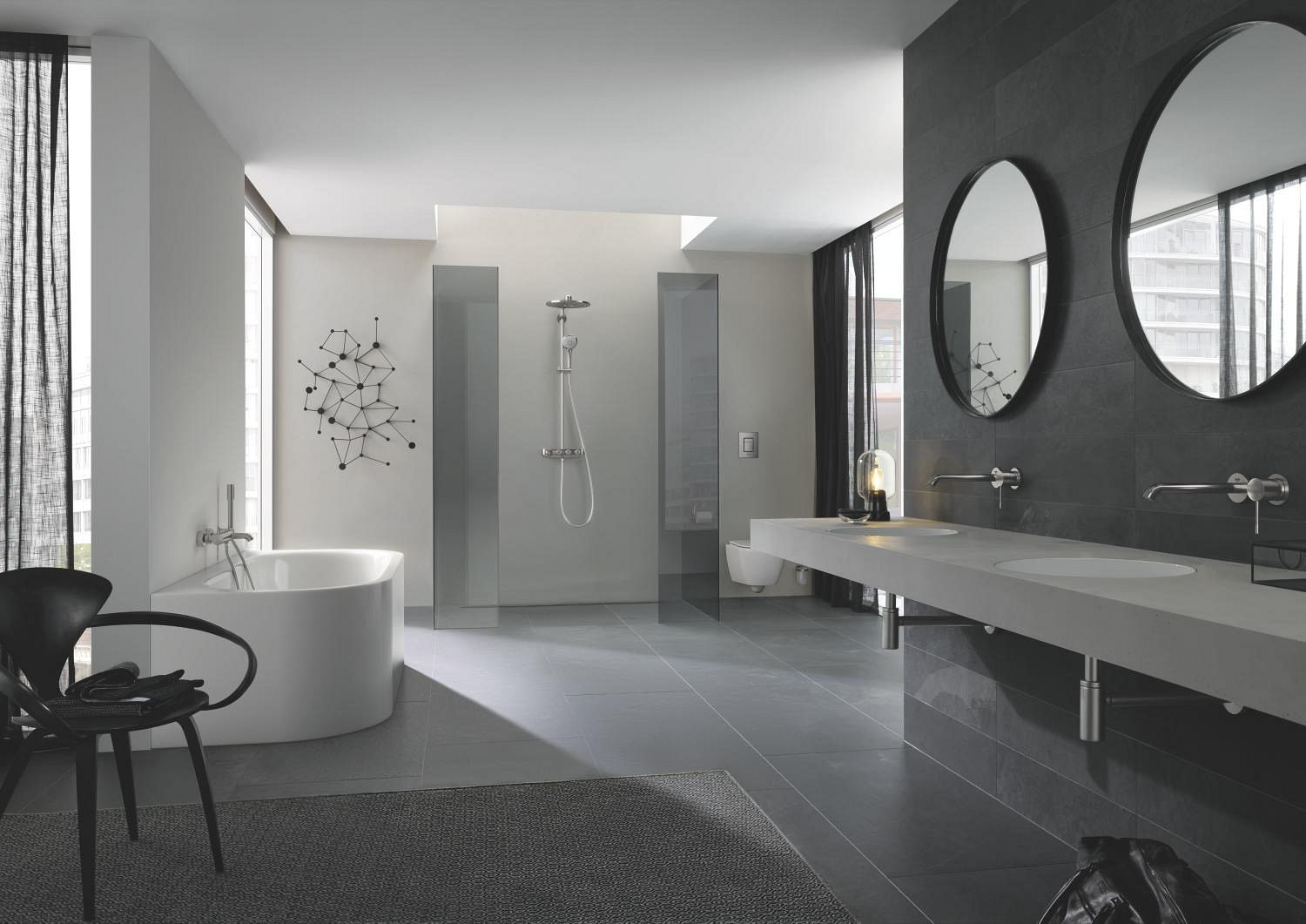 Baterie lavoar Grohe 29192DC1, Essence, pe perete, 183 mm, necesita valva, mat, otel satinat — imaginea 4