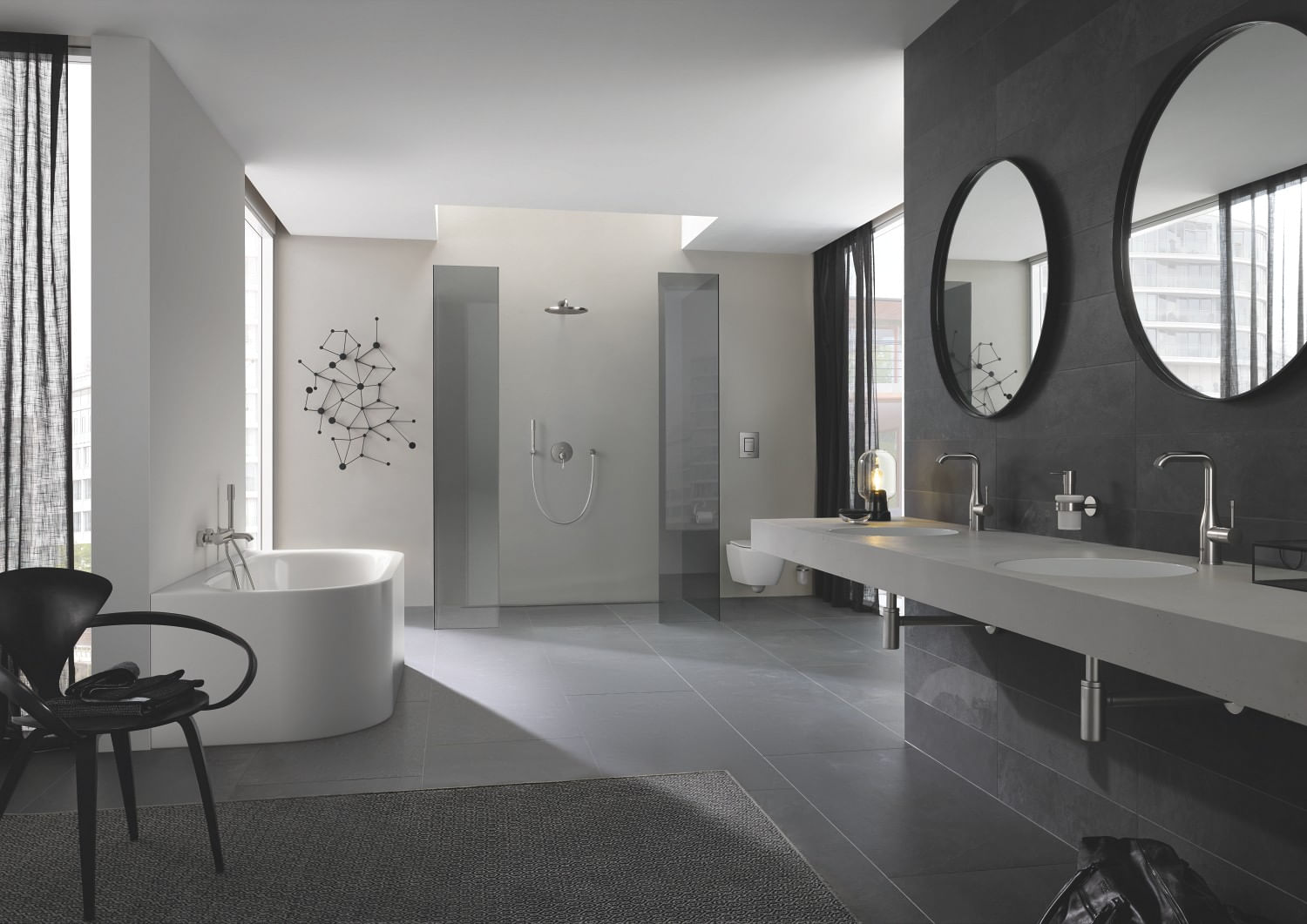 Baterie lavoar Grohe 24174DC1, Essence, L, 244 mm, ventil, mat, otel satinat — imaginea 9