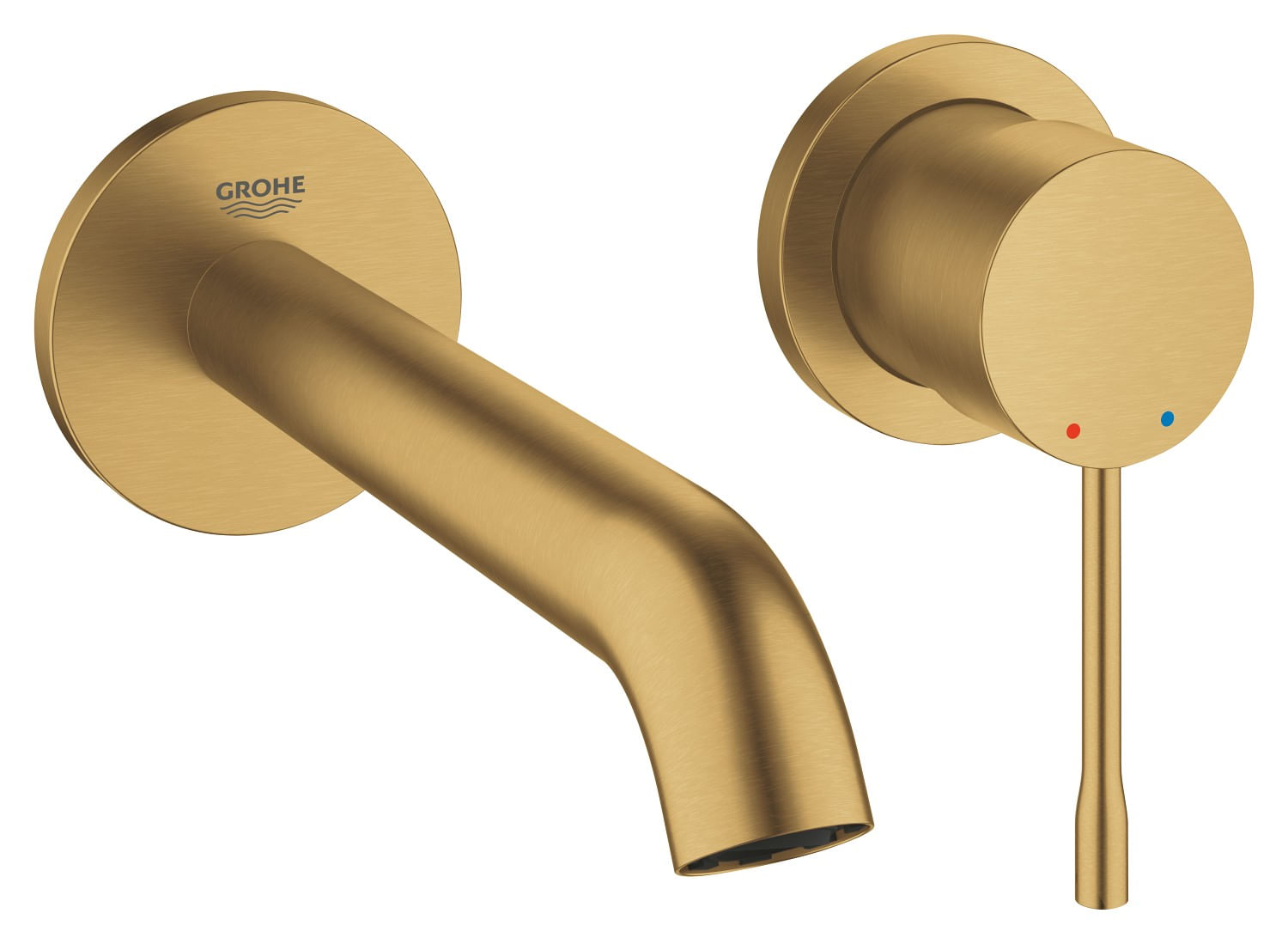 Baterie lavoar Grohe 29192GN1, Essence, 1/2'', montare pe perete, 183 mm, necesita valva, mat, auriu — imaginea 2