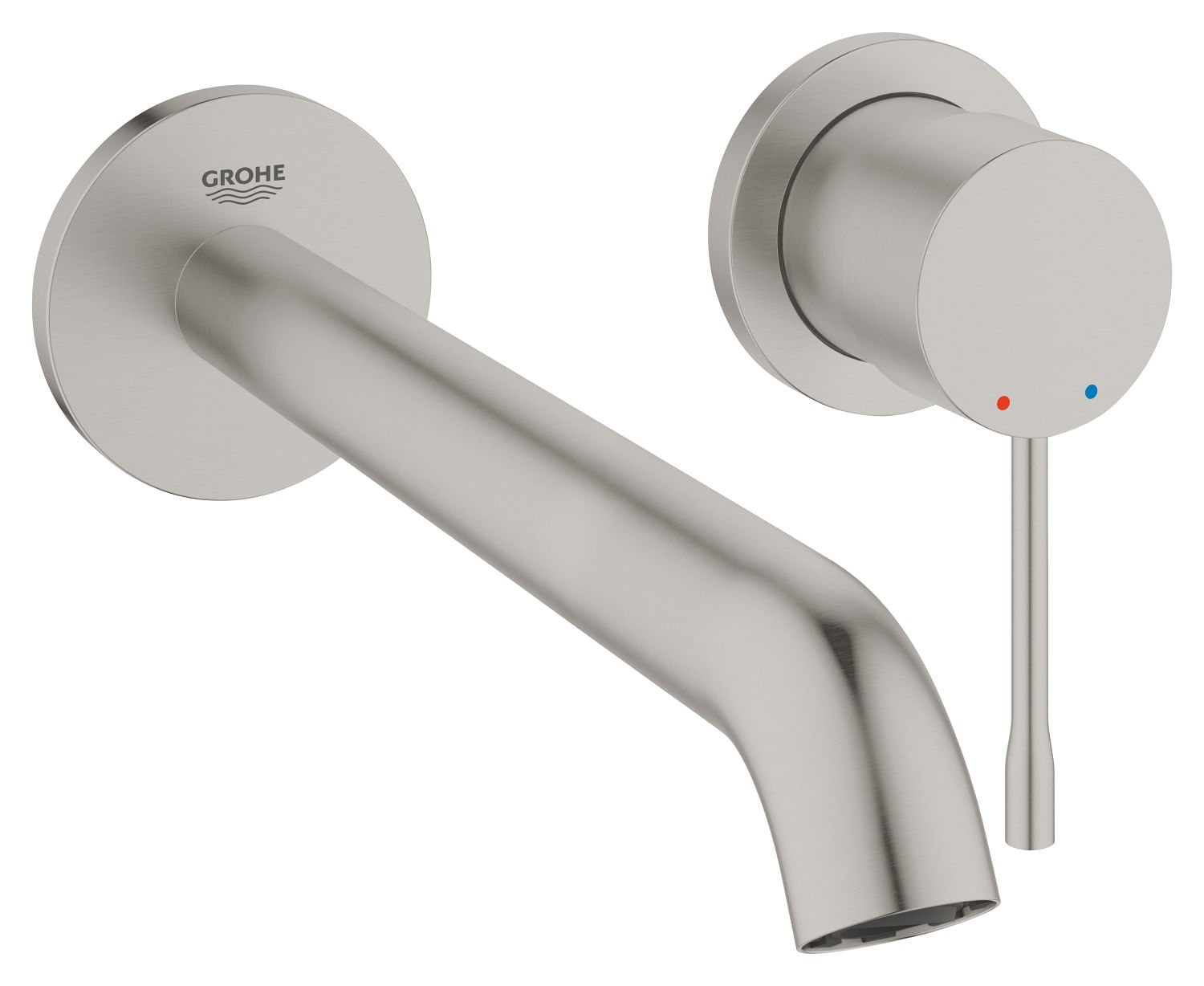Baterie lavoar Grohe 29193DC1, Essence, pe perete, 230 mm, necesita valva, mat, otel satinat — imaginea 2