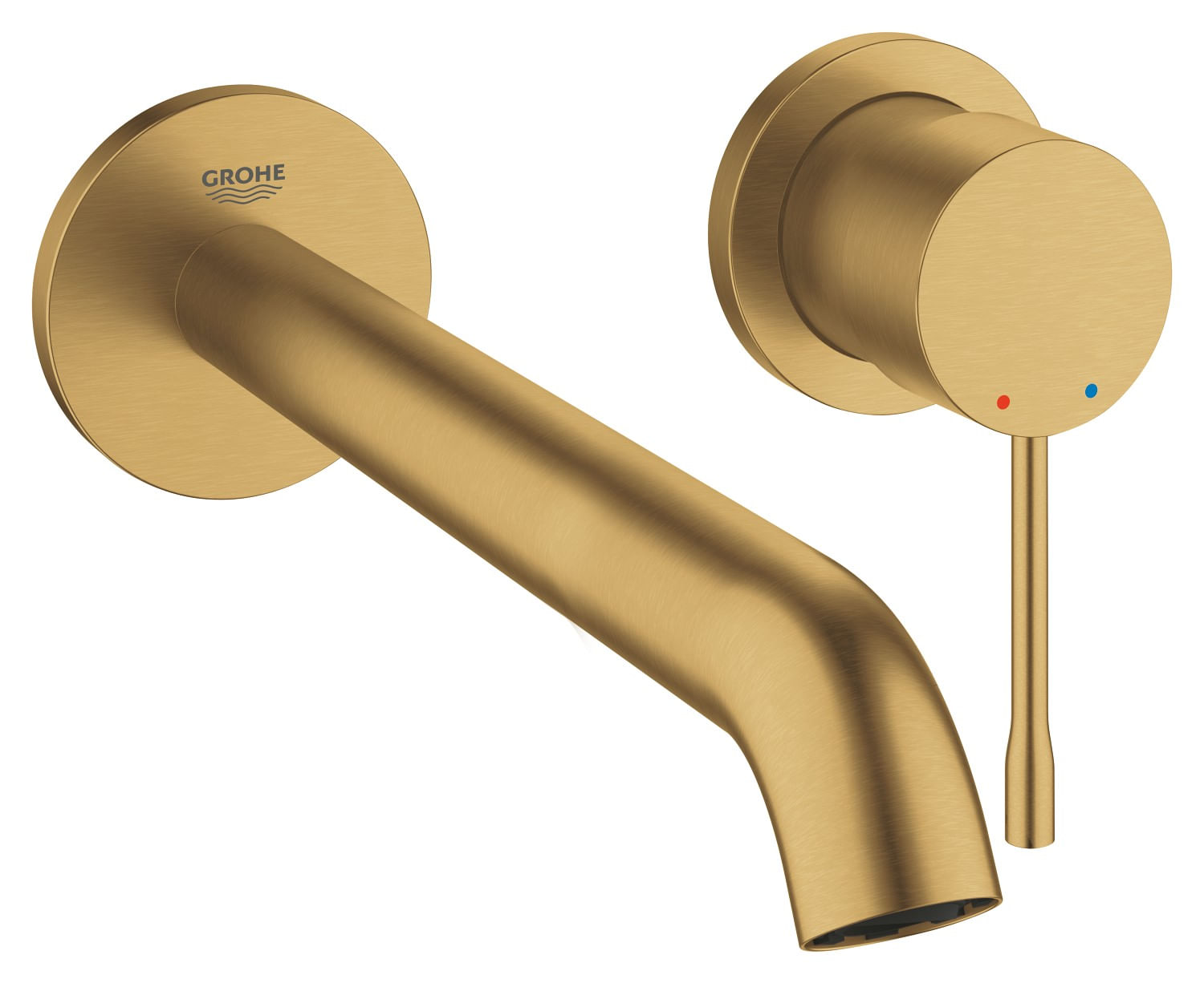 Baterie lavoar Grohe 29193GN1, Essence, 1/2'', montare pe perete, 230 mm, necesita set fixare, mat, auriu — imaginea 2