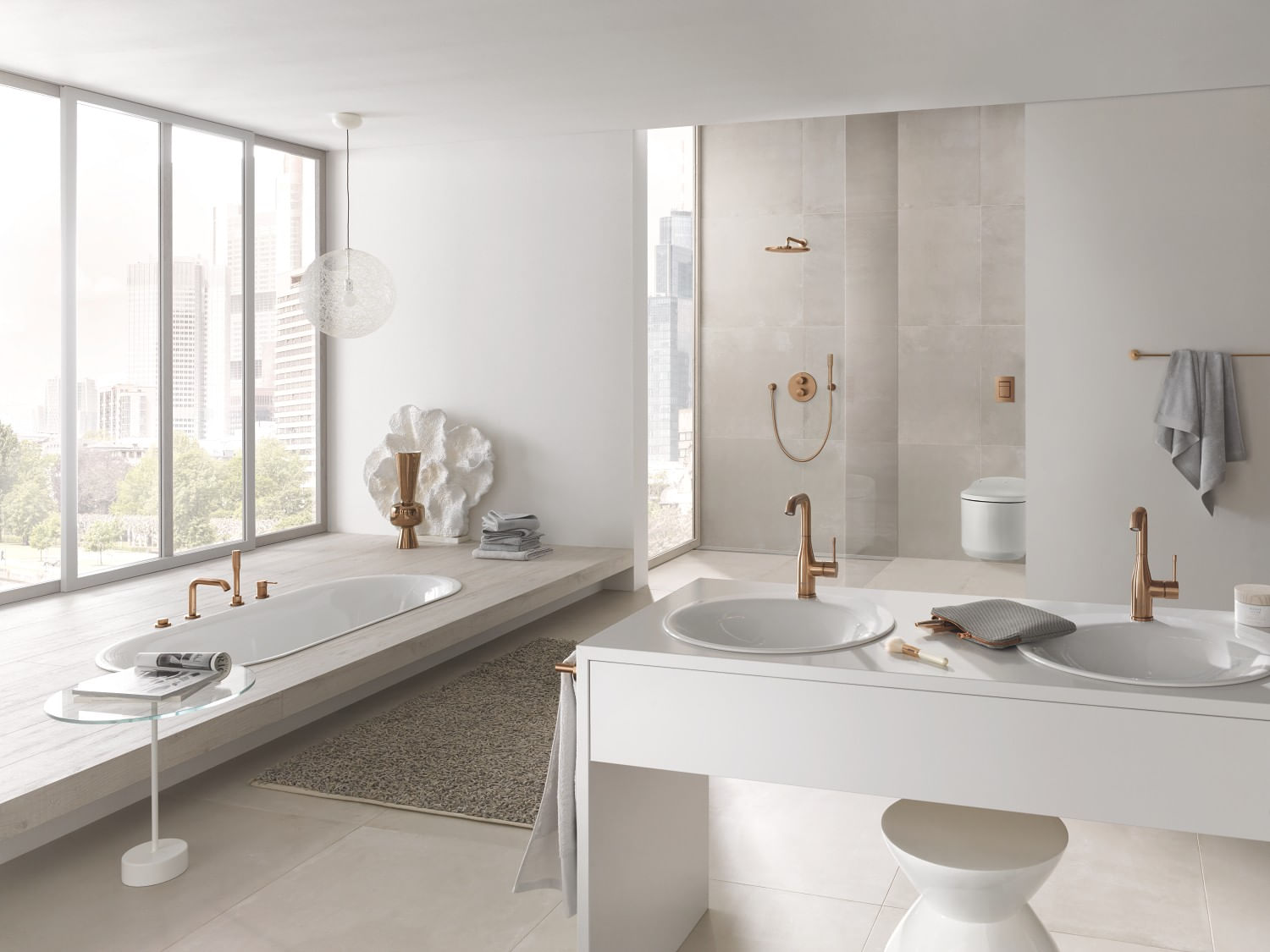 Baterie lavoar Grohe 32628DL1, Essence, 3/8'', marimea L, pivotanta, ventil, mat, cupru — imaginea 5