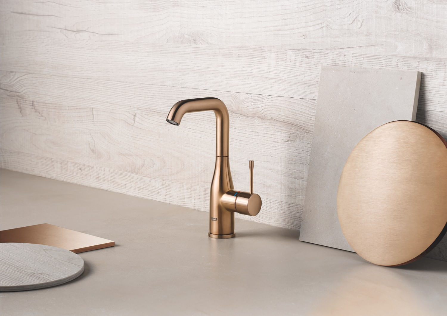 Baterie lavoar Grohe 32628DL1, Essence, 3/8'', marimea L, pivotanta, ventil, mat, cupru — imaginea 6