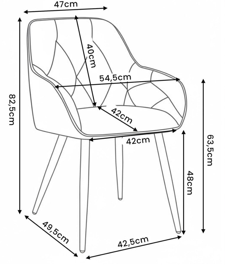 Set 2 scaune dining tapitate din catifea Diamante, 55x58x83 cm, maxim 120 kg, turcoaz — imaginea 8