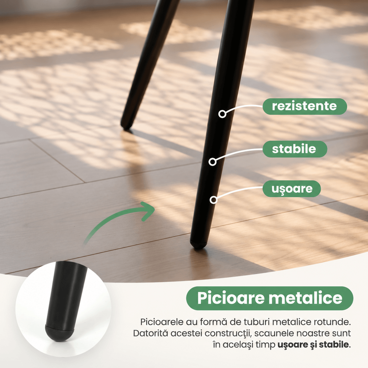 Set 2 scaune dining tapitate Velto, catifea, matlasate cu romburi, 52x58x82 cm, maxim 120 kg, gri — imaginea 10