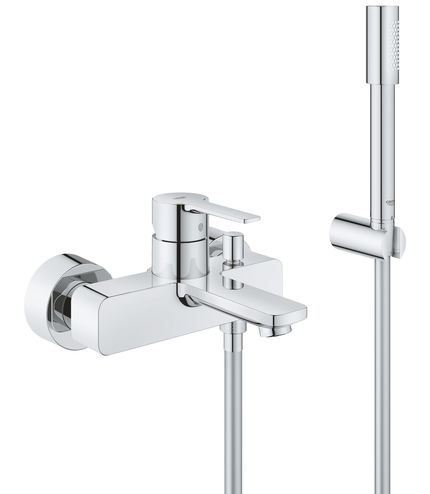 Set de cada Grohe 33850001, 1 bar, 66 mm, 1.25 m, 244 mm, 184 mm, 2 orificii instalare, 1 functii para dus, Crom — imaginea 3