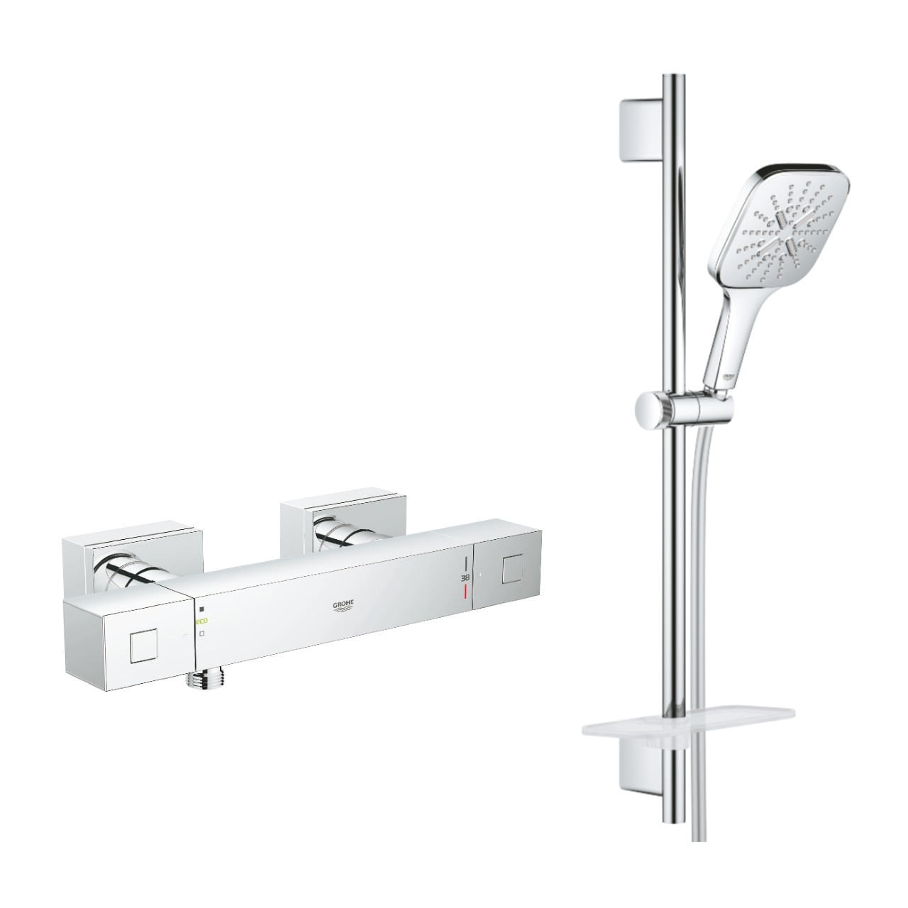 Set de dus de dus Grohe 34488000, 1 bar, 79 mm, 313 mm, 130 mm, 1.75 m, 600 mm, 2 orificii instalare, Crom — imaginea 3