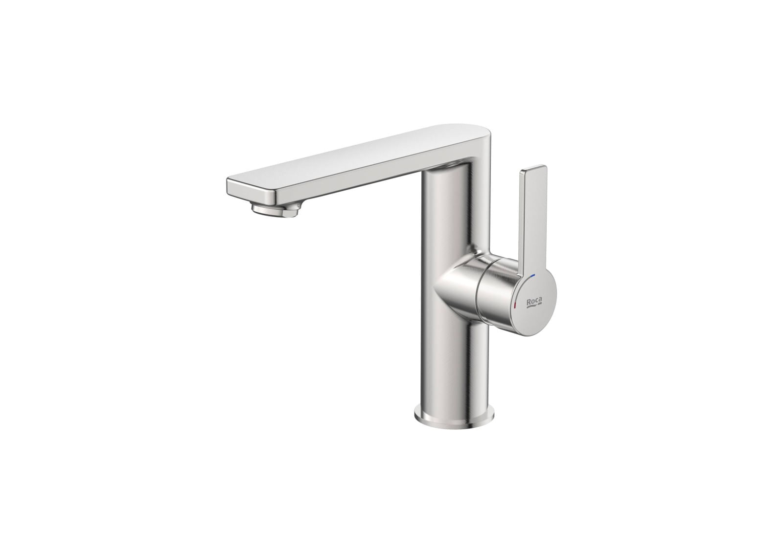 Baterie lavoar Roca A5A405FSM0, 28 mm, 5 l/min, 0.5 bar, 35 mm, 165 mm, 135 mm, 400 mm, Otel satinat — imaginea 2
