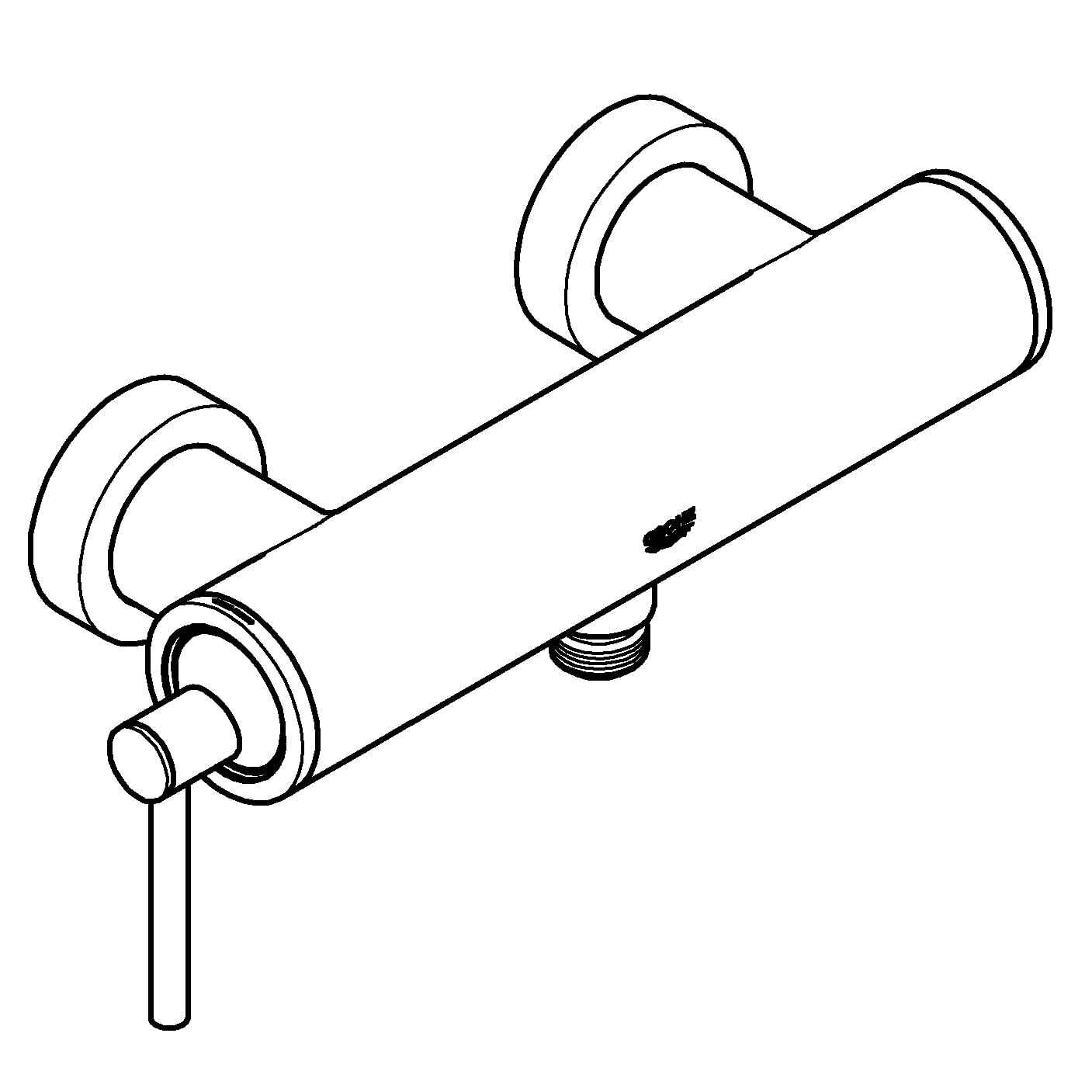 Baterie dus Grohe 32650003, 1 bar, 228 mm, 102 mm, 2 orificii instalare, 1/2 dimensiune racord furtun, Crom — imaginea 5