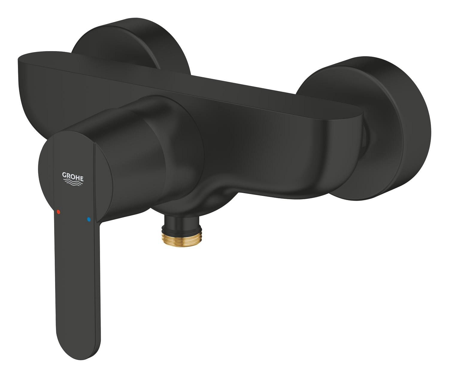 Baterie dus Grohe 328882430, 1 bar, 135 mm, 215 mm, 2 orificii instalare, 1/2 dimensiune racord furtun, Negru — imaginea 6