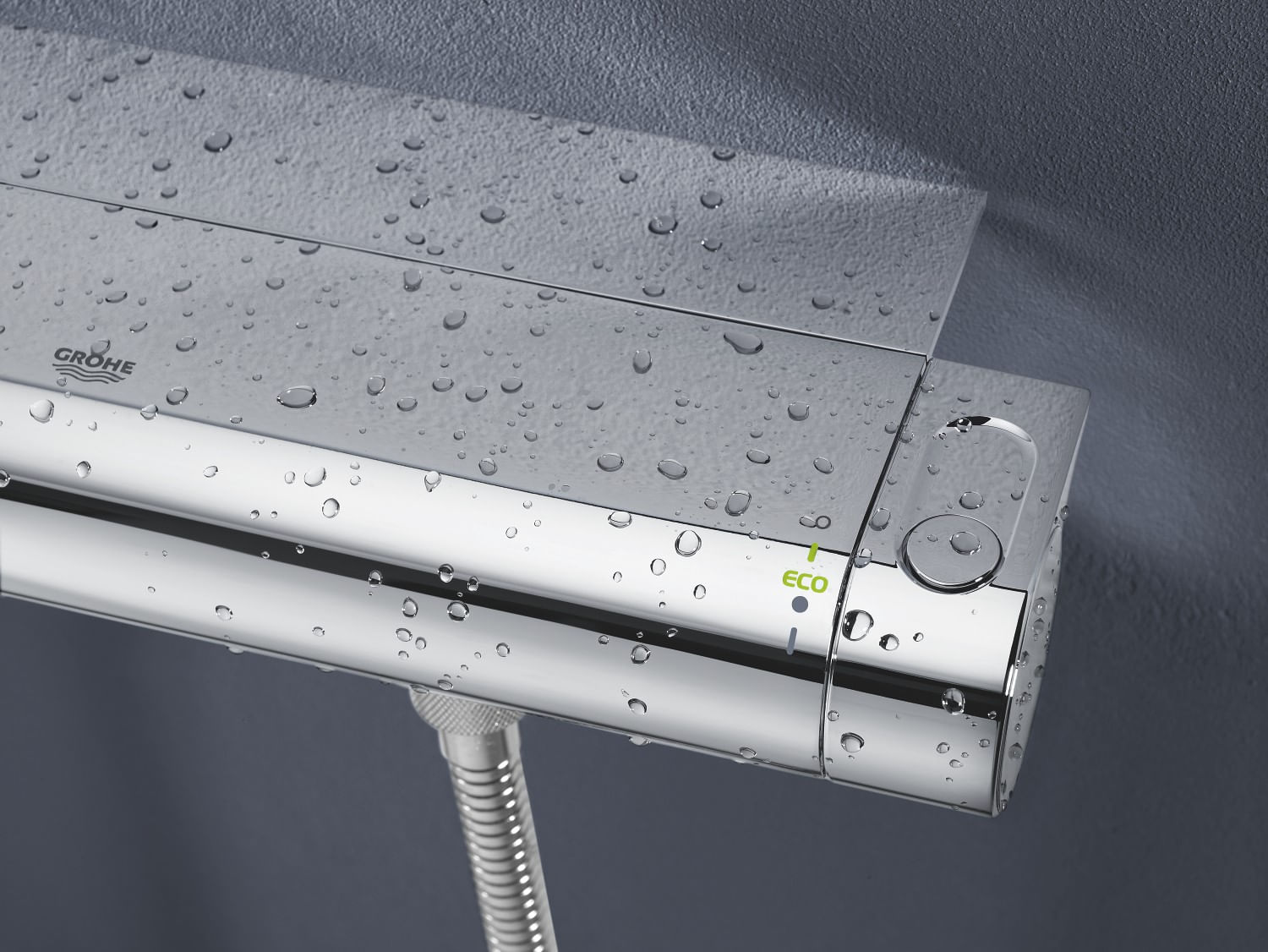 Baterie dus Grohe 34469001, 1 bar, 79 mm, 313 mm, 2 orificii instalare, 1/2 dimensiune racord furtun, Crom — imaginea 6