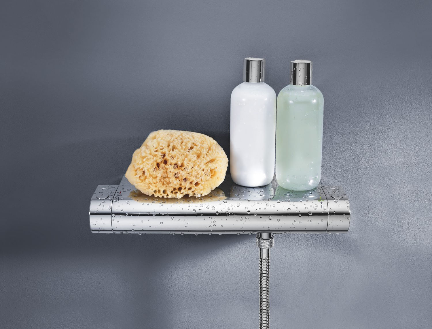 Baterie dus Grohe 34469001, 1 bar, 79 mm, 313 mm, 2 orificii instalare, 1/2 dimensiune racord furtun, Crom — imaginea 7