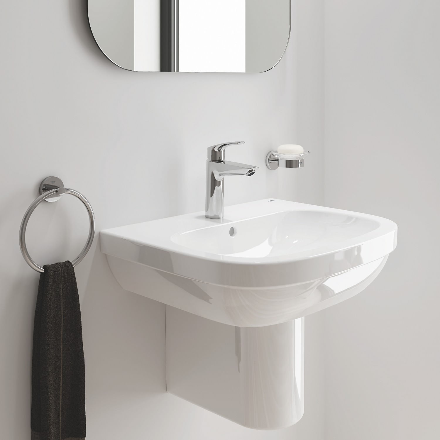 Baterie lavoar Grohe 23923003, 28 mm, 5.7 l/min, 0.3 bar, 35 mm, 195 mm, 121 mm, 365 mm, 1 orificii instalare, Crom — imaginea 4