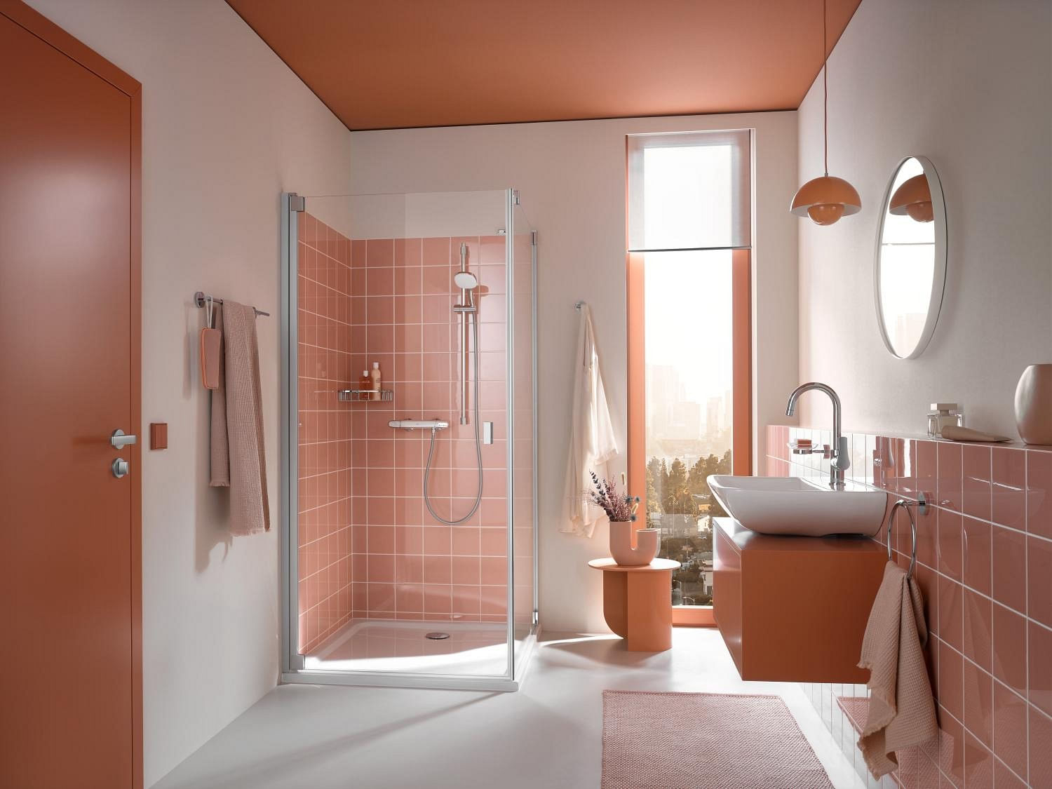 Baterie dus Grohe 34824005, 0.8 bar, 80 mm, 317 mm, 110 mm, 1.75 m, 900 mm, 2 orificii instalare, Crom — imaginea 3
