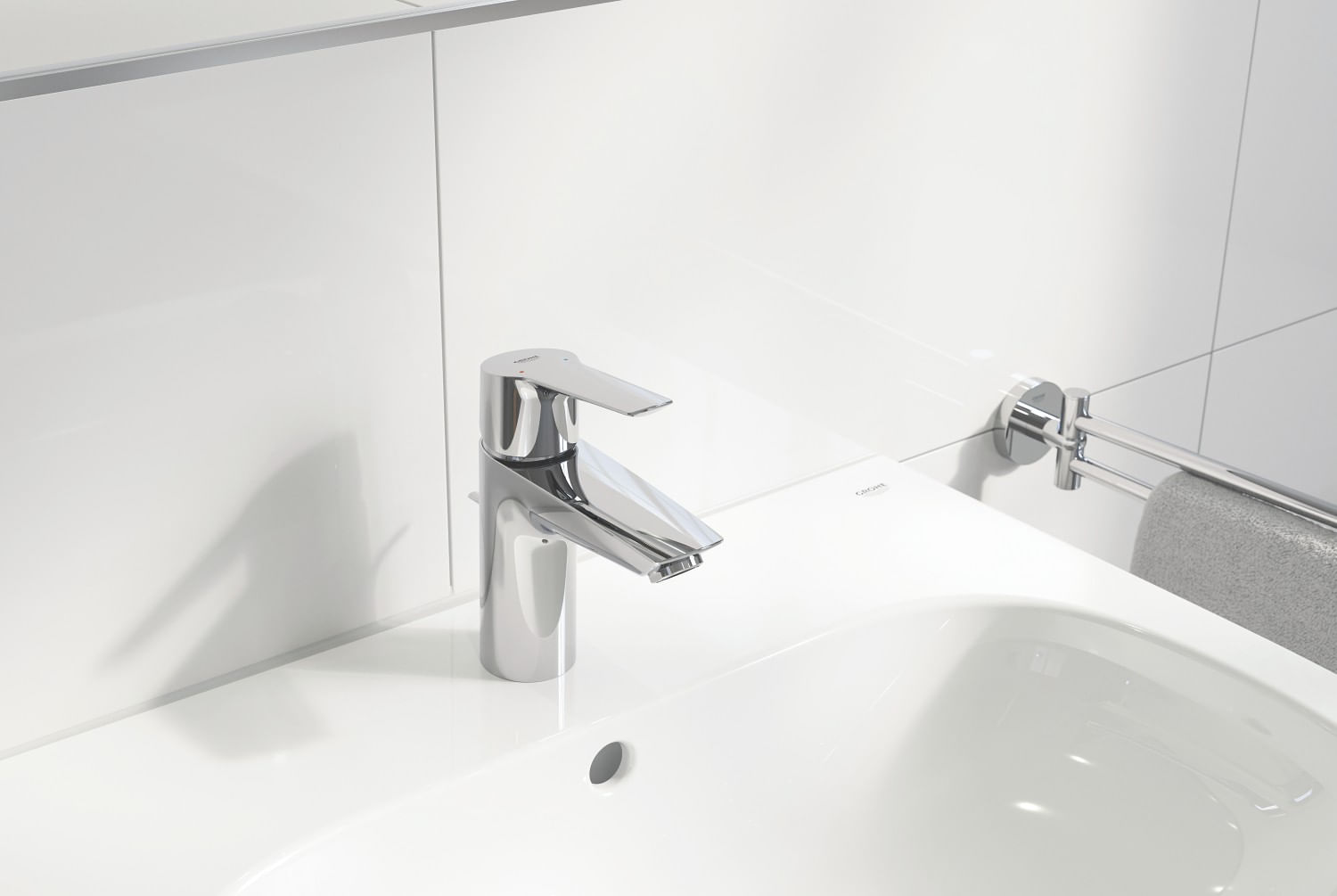 Baterie lavoar Grohe 24209002, 1 bar, 35 mm, 165 mm, 109 mm, 395 mm, 1 orificii instalare, 3/8 dimensiune racord, Crom — imaginea 7