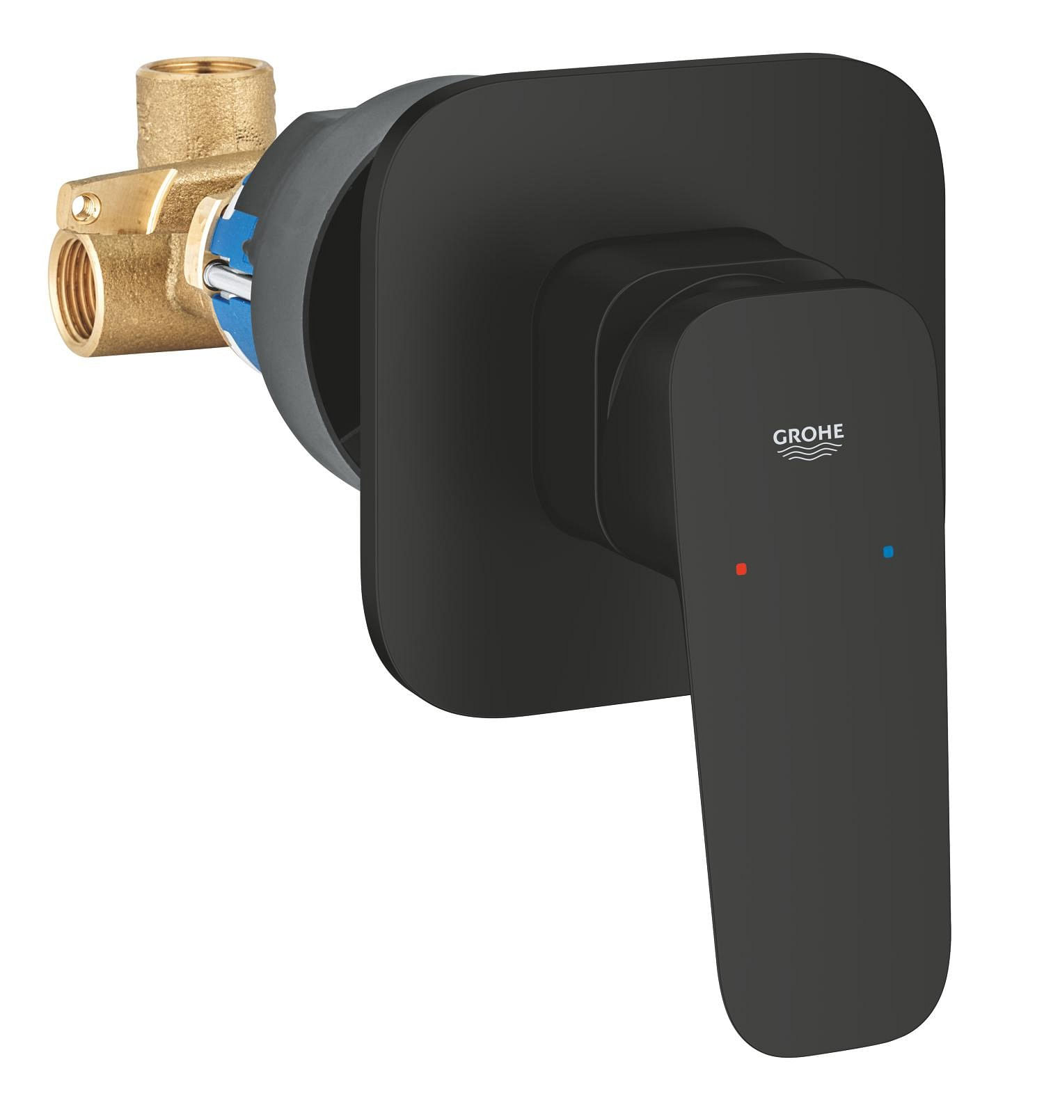 Unitate comanda Grohe 1017752430, 1 bar, 113 mm, 8 mm, 1 iesiri, 1 functii palarie dus, 1/2 dimensiune racord, Negru — imaginea 3
