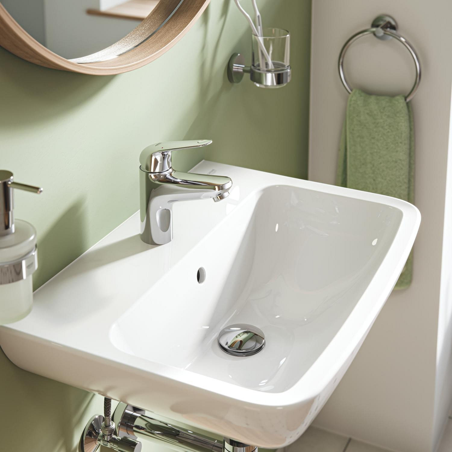 Baterie lavoar Grohe 24317001, 28 mm, 5 l/min, 0.8 bar, 35 mm, 162 mm, 103 mm, 399 mm, 1 orificii instalare, Crom — imaginea 6