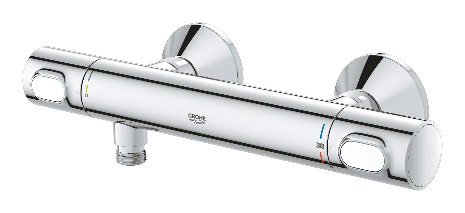Baterie dus Grohe 34840000, 1 bar, 317 mm, 72 mm, 2 orificii instalare, 1/2 dimensiune racord furtun, Crom — imaginea 3