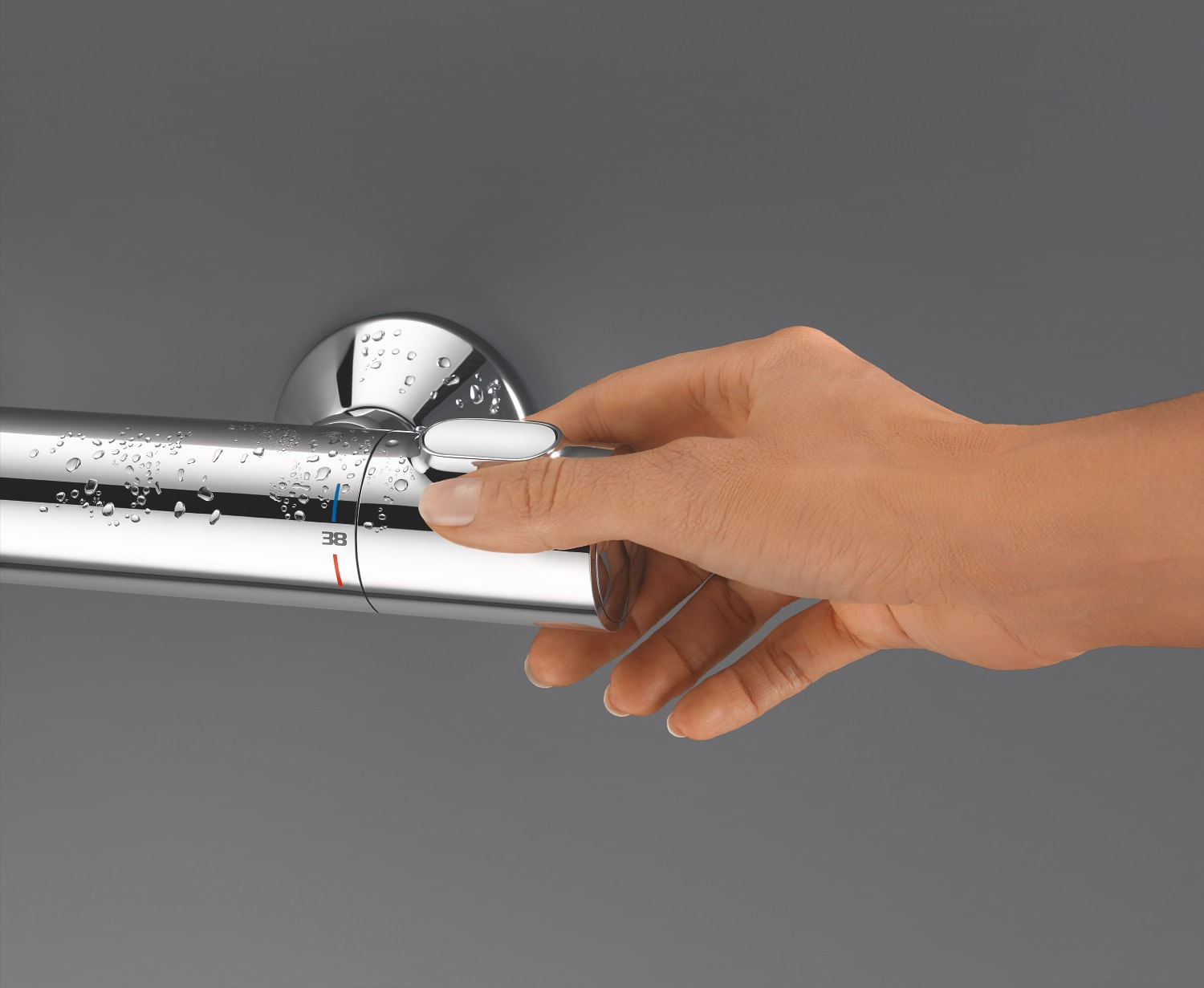 Baterie dus Grohe 34840000, 1 bar, 317 mm, 72 mm, 2 orificii instalare, 1/2 dimensiune racord furtun, Crom — imaginea 10