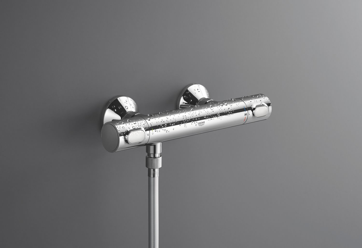 Baterie dus Grohe 34840000, 1 bar, 317 mm, 72 mm, 2 orificii instalare, 1/2 dimensiune racord furtun, Crom — imaginea 14