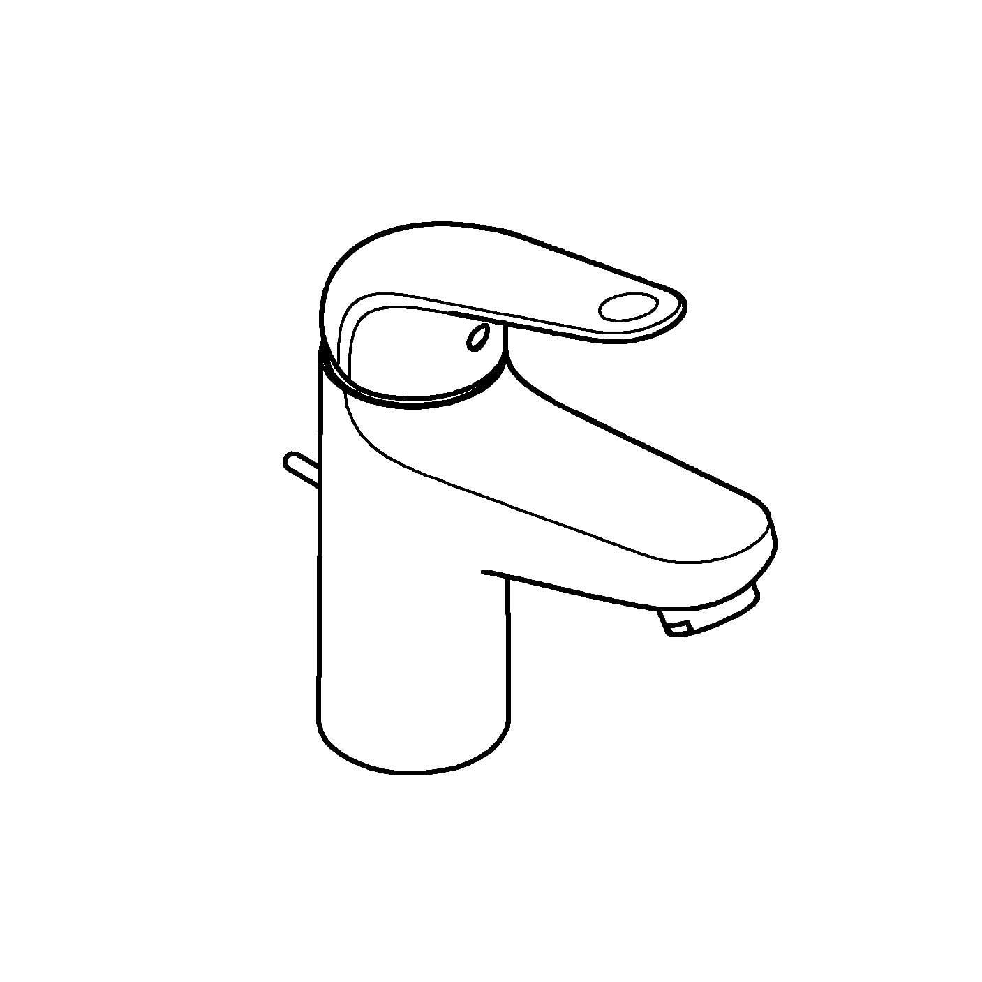 Baterie lavoar Grohe 24322001, 28 mm, 5 l/min, 0.8 bar, 35 mm, 167 mm, 103 mm, 400 mm, 1 orificii instalare, Crom — imaginea 4