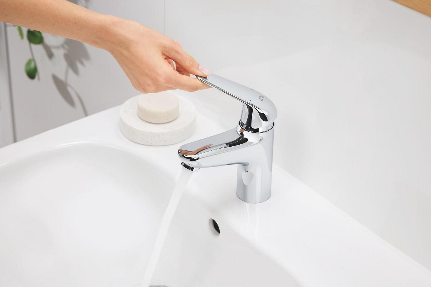 Baterie lavoar Grohe 24322001, 28 mm, 5 l/min, 0.8 bar, 35 mm, 167 mm, 103 mm, 400 mm, 1 orificii instalare, Crom — imaginea 9