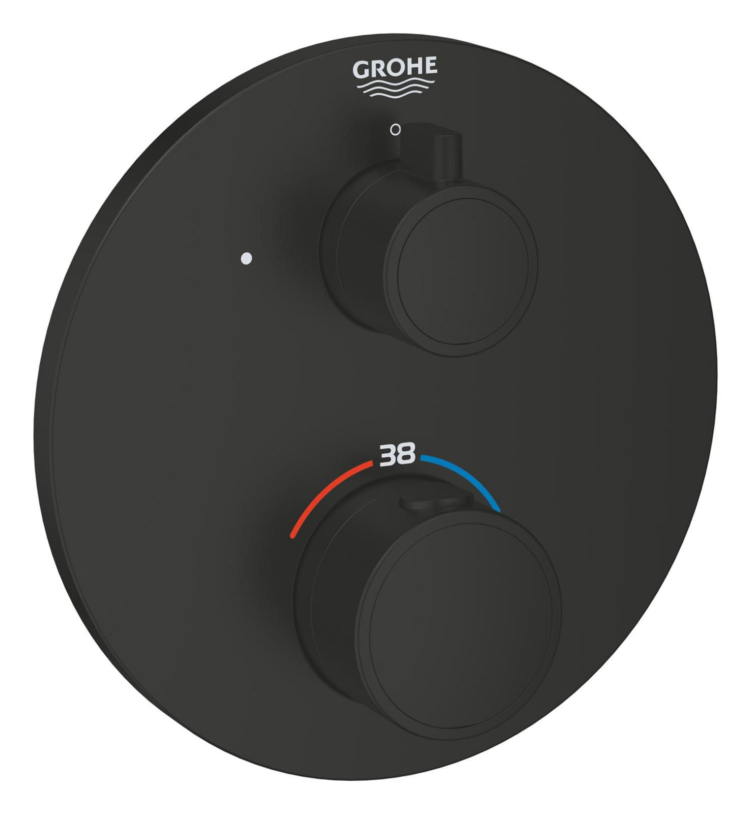 Unitate comanda Grohe 1022122430, 1 bar, 158 mm, 10 mm, 1 iesiri, 1 functii palarie dus, 1/2 dimensiune racord, Negru — imaginea 3