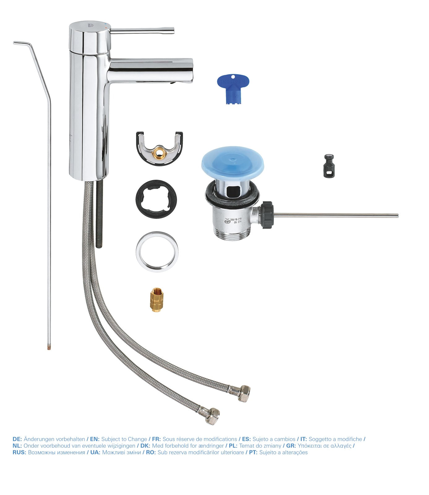 Baterie lavoar Grohe 32898001, 28 mm, 5.7 l/min, 1 bar, 35 mm, 174 mm, 94 mm, 1.41 kg, 360 mm, monocomanda, Crom — imaginea 6