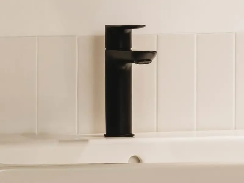 Baterie lavoar Roca A5A326ENB0, 28 mm, 5 l/min, 0.5 bar, 35 mm, 161 mm, 151 mm, 365 mm, 1 orificii instalare, Negru — imaginea 4