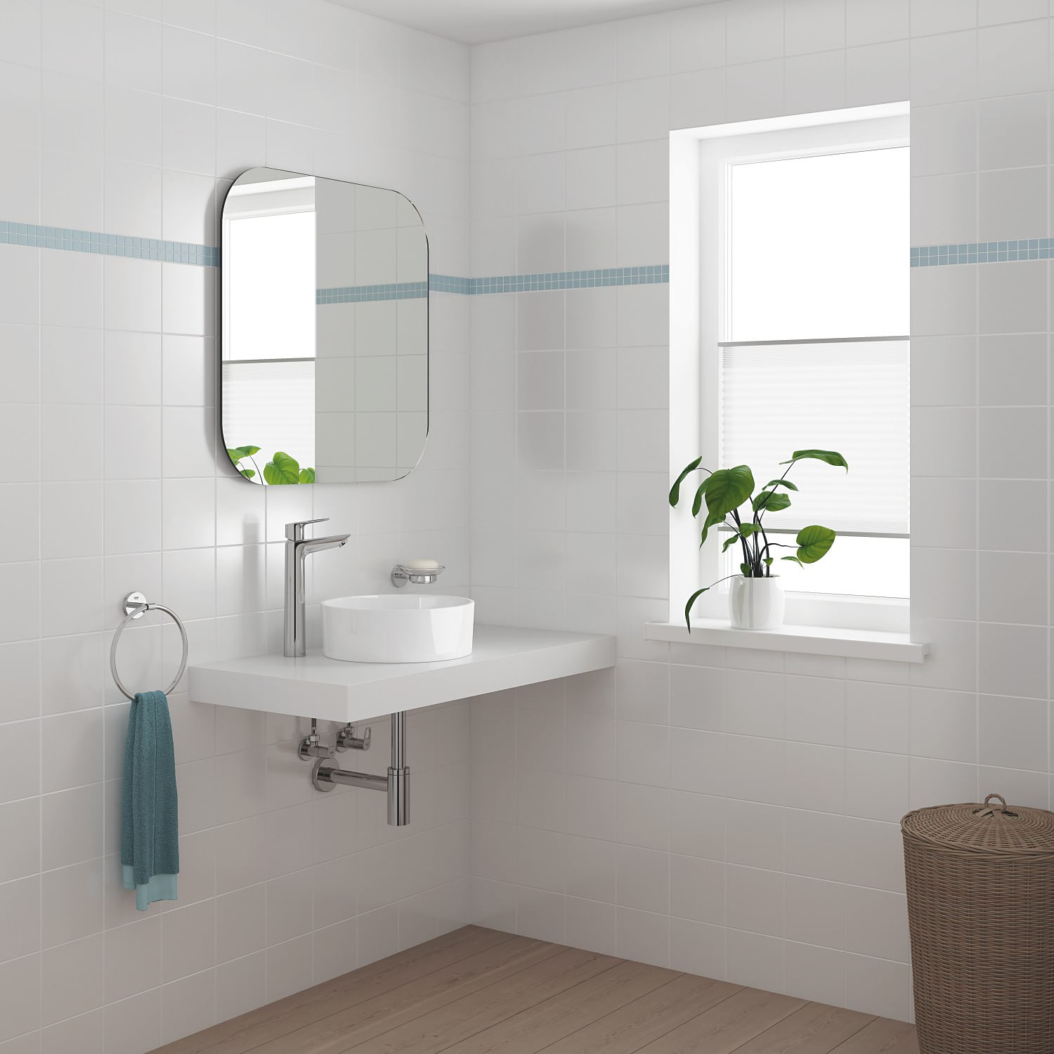 Baterie lavoar Grohe 23764001, 1 bar, 35 mm, 304 mm, 108 mm, 390 mm, 1 orificii instalare, 3/8 dimensiune racord, Crom — imaginea 5
