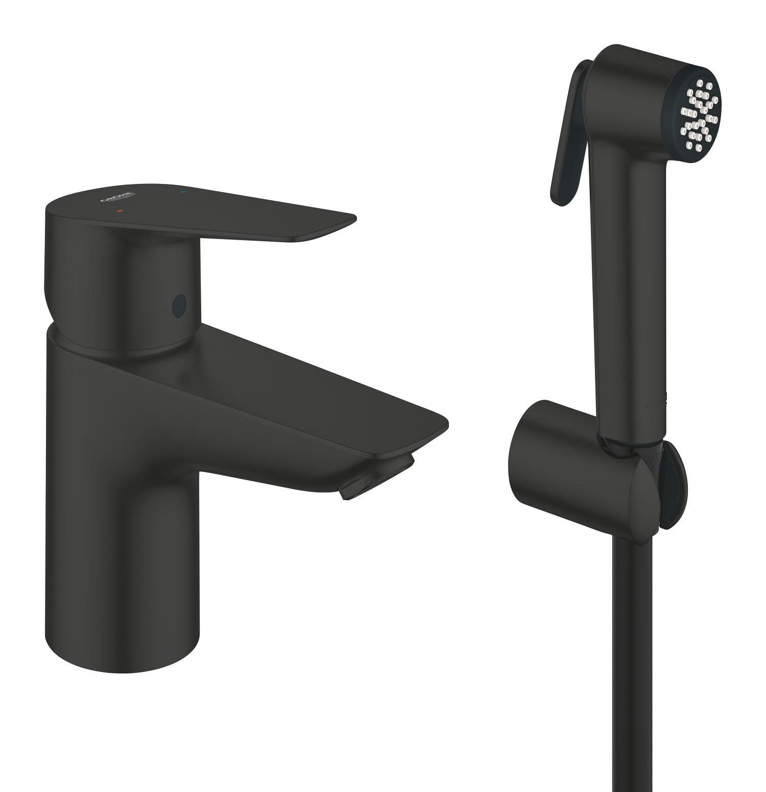 Baterie lavoar Grohe 237732431, 28 mm, 5 l/min, 0.7 bar, 34 mm, 153 mm, 106 mm, 375 mm, 1 orificii instalare, Negru — imaginea 8