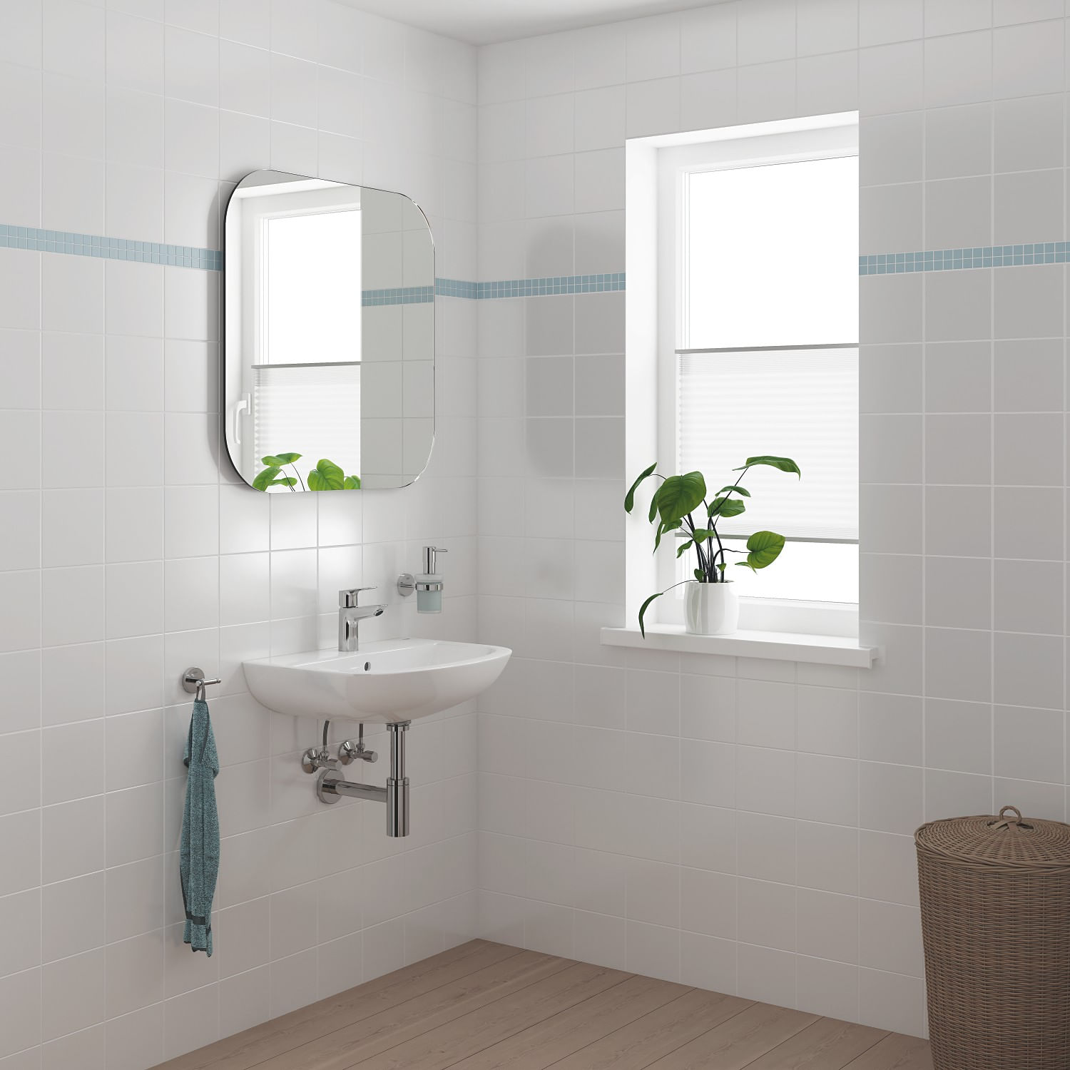 Baterie lavoar Grohe 23878001, 1 bar, 35 mm, 147 mm, 93 mm, 398 mm, 1 orificii instalare, 3/8 dimensiune racord, Crom — imaginea 6