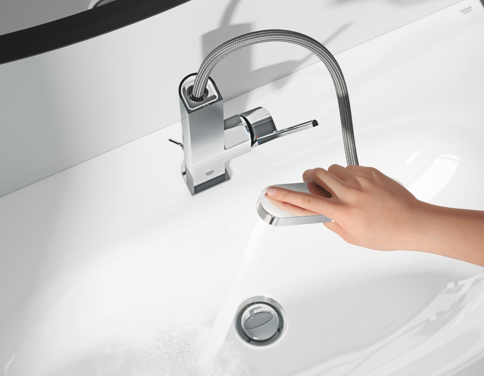 Baterie lavoar Grohe 23843003, 28 mm, 5.7 l/min, 1 bar, 35 mm, 253 mm, 119 mm, 3.13 kg, 490 mm, Crom — imaginea 3